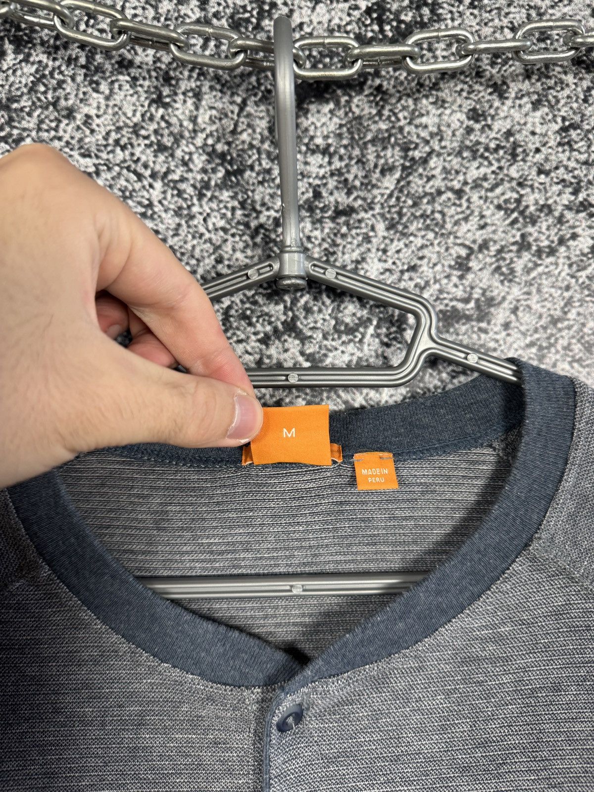 Hugo Boss BOSS Hugo Boss Long Sleeve Henley Shirt Slim Fit Size M Size US M / EU 48-50 / 2 - 8 Thumbnail