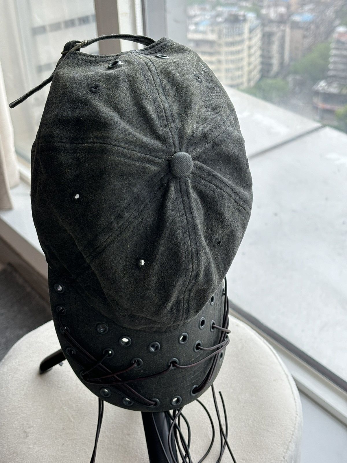 P.L.N. PLN wax leather frills cap Size ONE SIZE - 10 Thumbnail