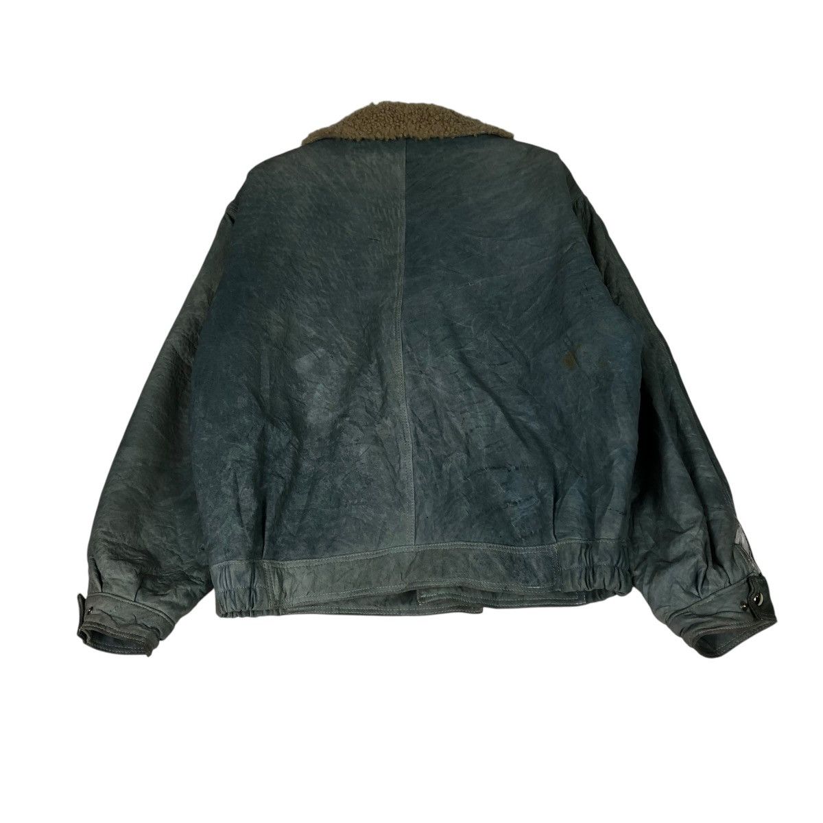 Vintage 🔥VINTAGE LEATHER JACKET DOUBLE COLLAR SHERPA GEROME SPAIN Size US M / EU 48-50 / 2 - 8 Thumbnail