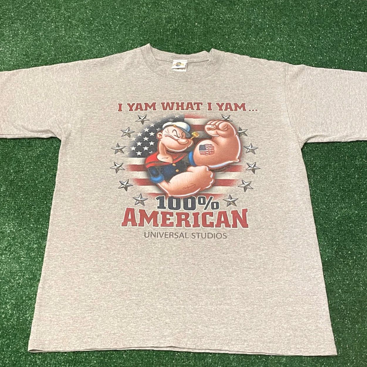 Vintage VINTAGE 90s Popeye Sailor Man Universal Studios Shirt Mens M Gray T-Shirt Size US M / EU 48-50 / 2 - 3 Thumbnail