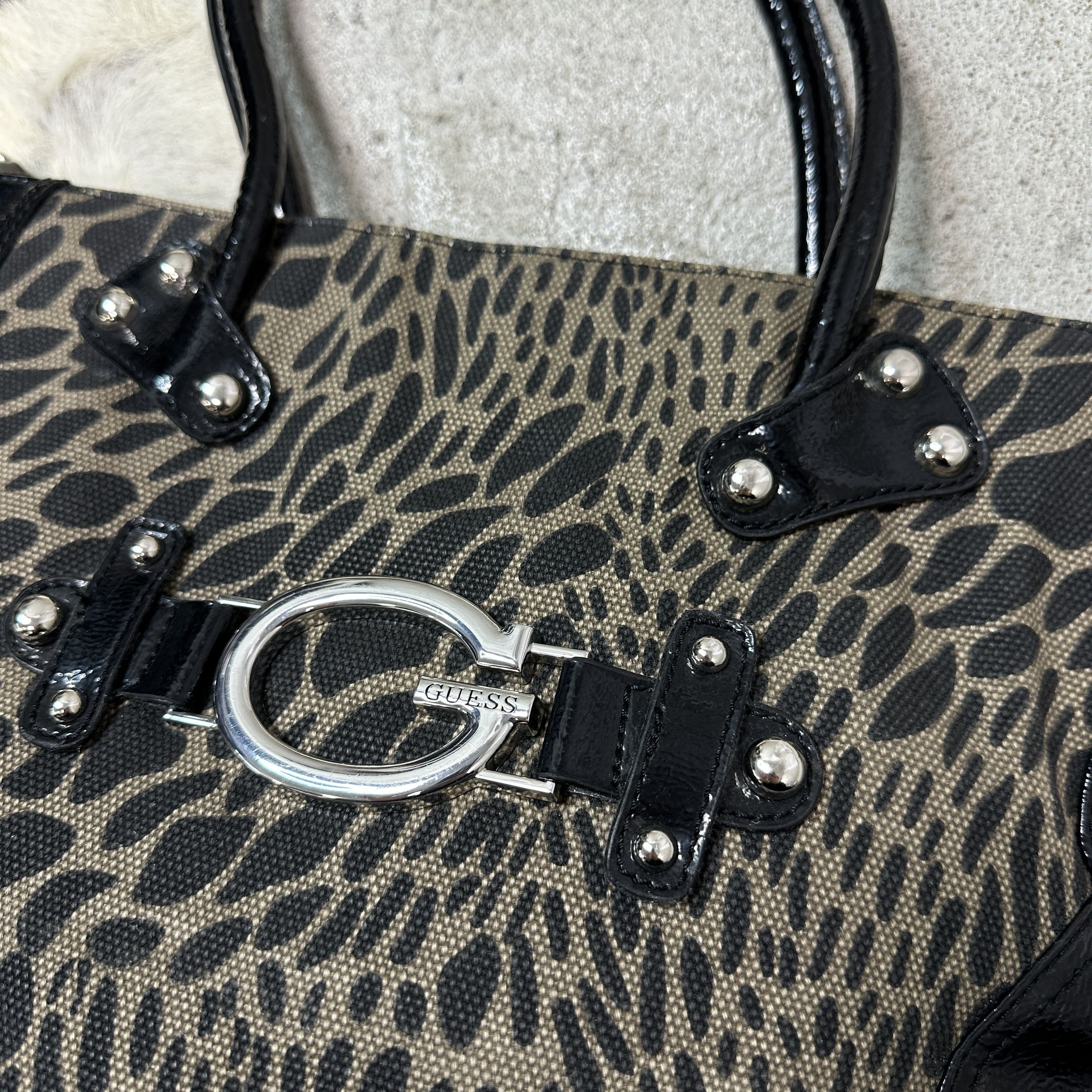 Guess Vintage Guess Canvas Shooper Cheetah Bag Y2K Size ONE SIZE - 8 Thumbnail
