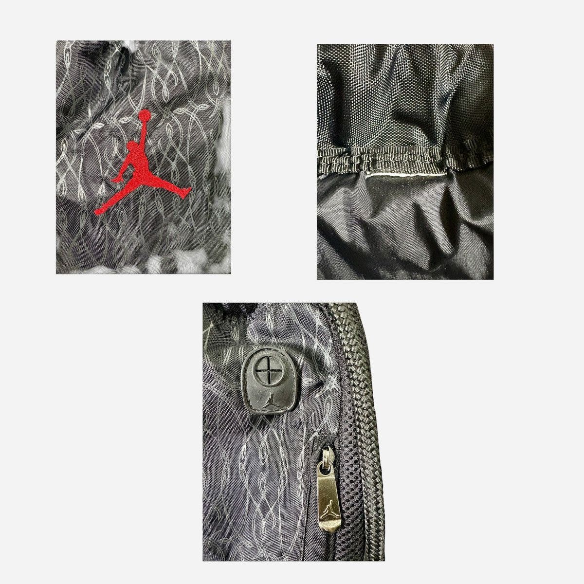 Jordan Brand Jordan Jump Man Black Pattern Padded Drawstring Gym Bag Size ONE SIZE - 12 Thumbnail