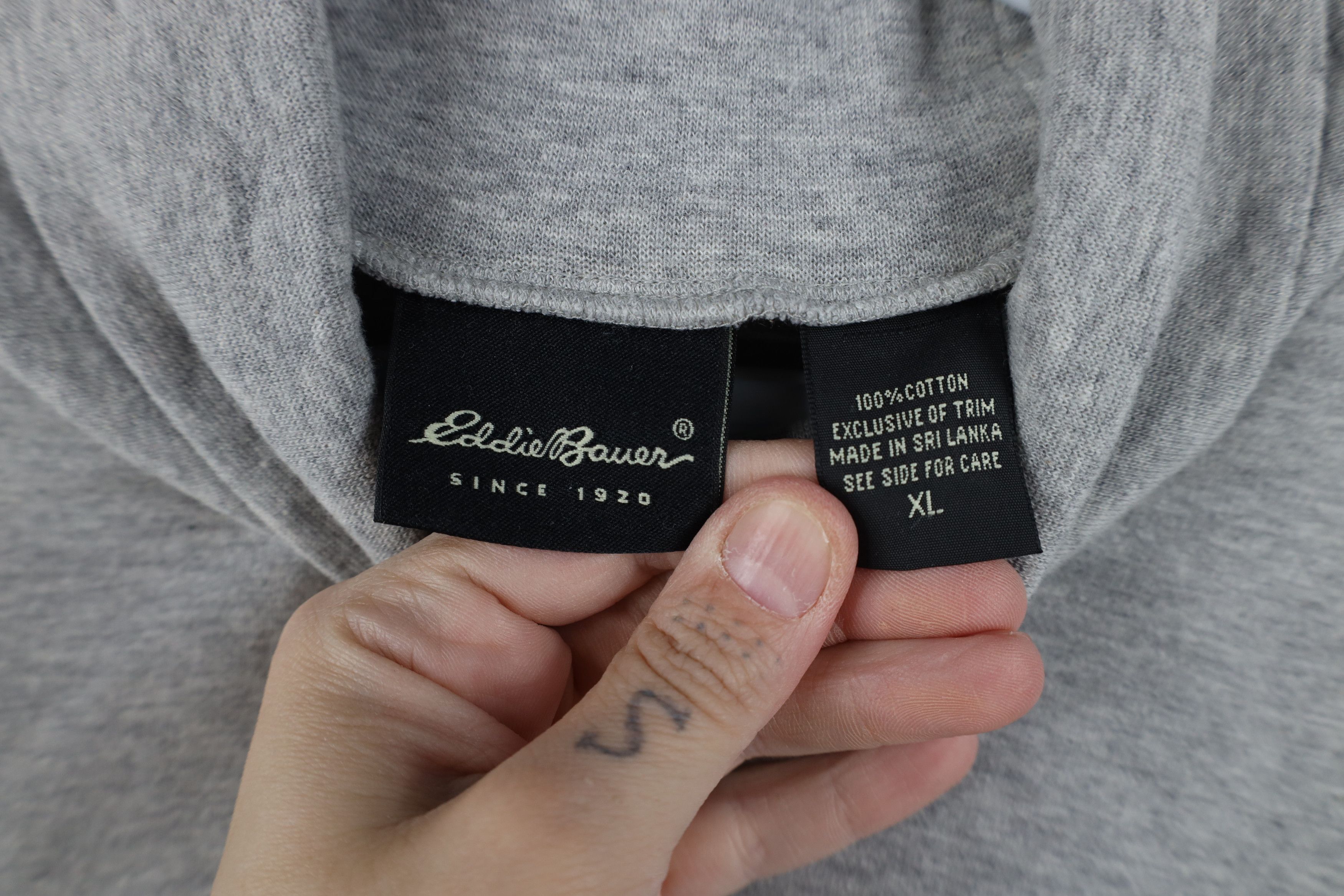 Eddie Bauer Vintage 90s Eddie Bauer Long Sleeve Turtleneck T-Shirt Gray Size US XL / EU 56 / 4 - 5 Thumbnail