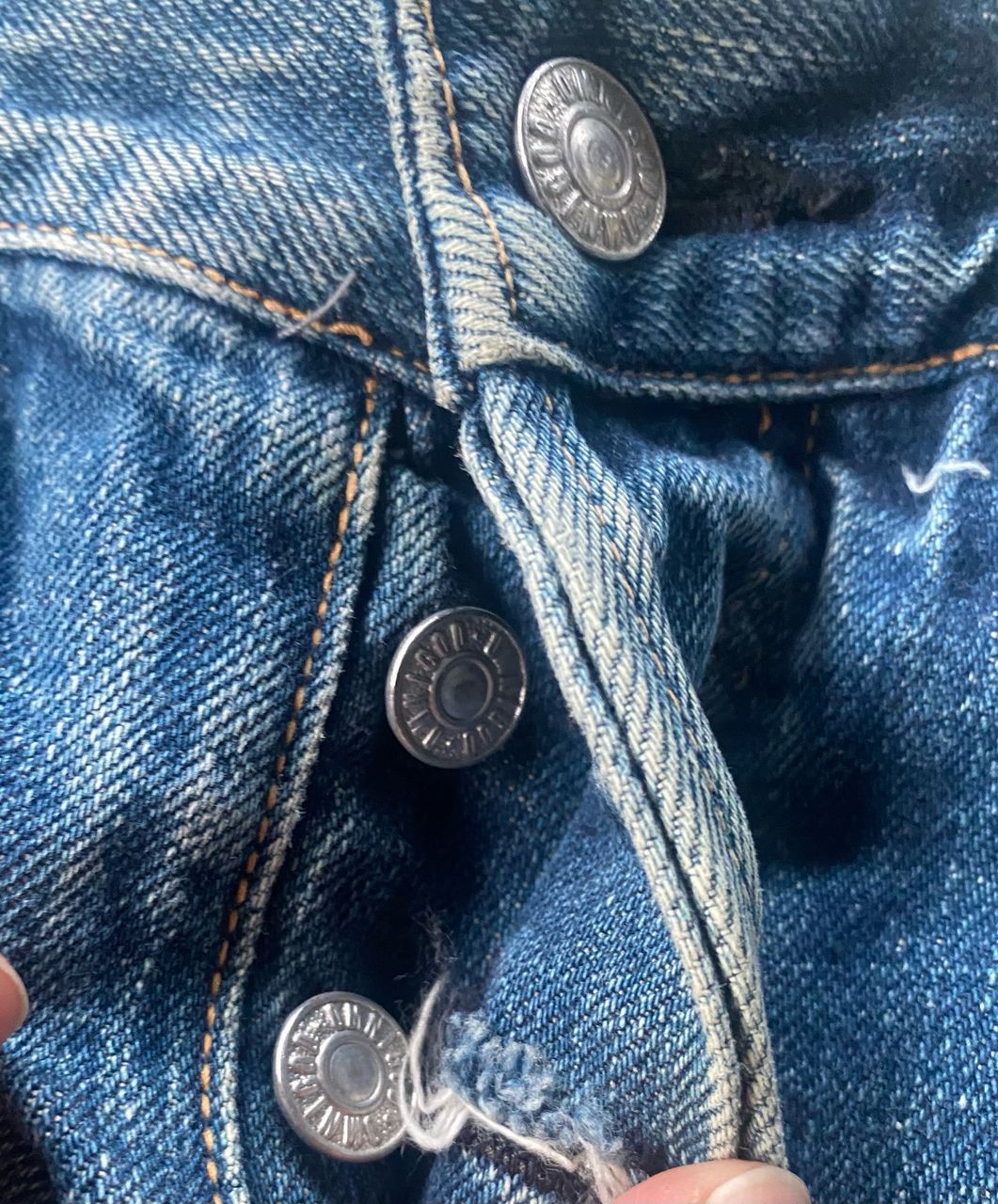 Japanese Brand 💥BEST OFFER💥Vintage Omigod Selvegde Distressed Denim Size US 31 - 15 Thumbnail