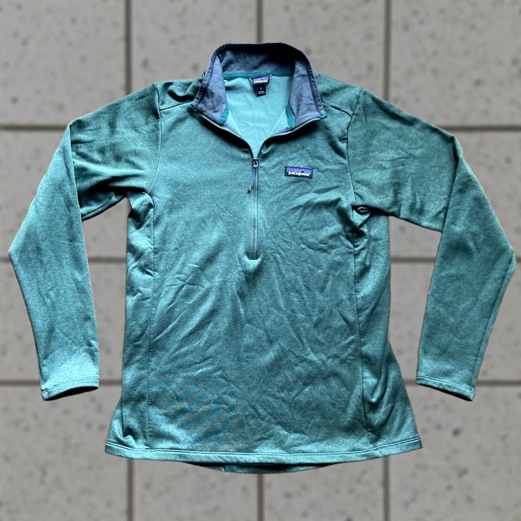 Patagonia Patagonia R1 Daily Jacket Womens Large Green 1/2 Zip Neck Pullover Stretch Size L / US 10 / IT 46 - 1 Thumbnail