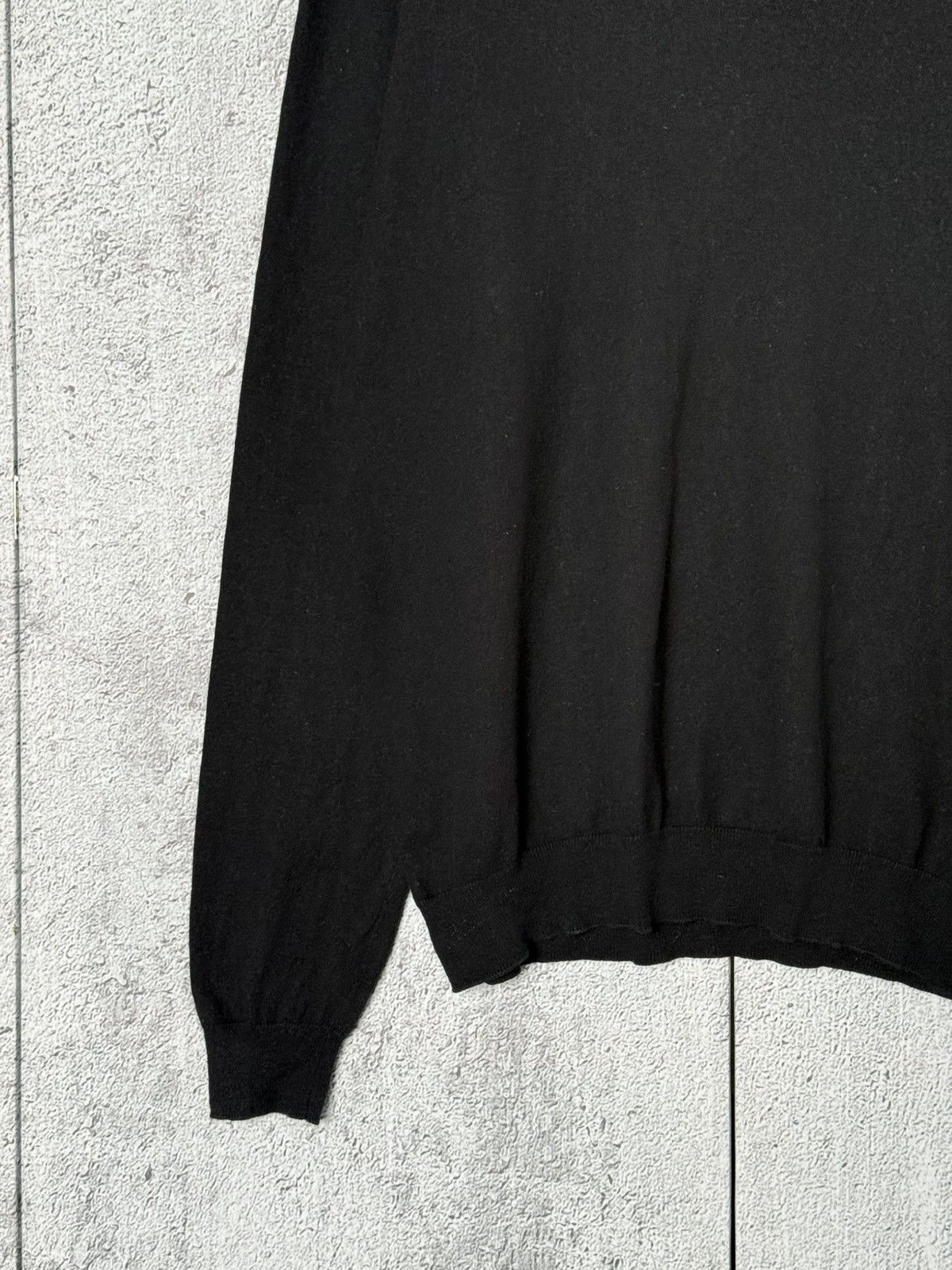 Prada Prada Milano Black V-Neck Sweater Cotton & Cashmere Jumper Size US L / EU 52-54 / 3 - 3 Thumbnail