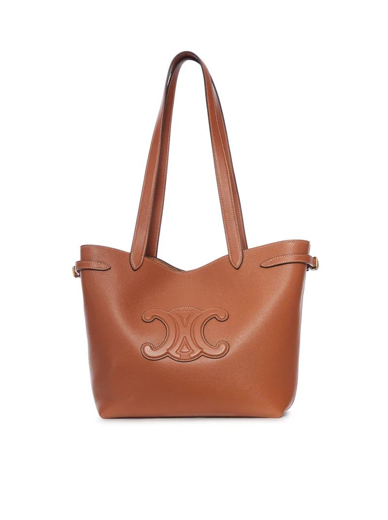 Celine CELINE Cabas Small Tan Grained Leather Tote N&A Size ONE SIZE - 1 Thumbnail