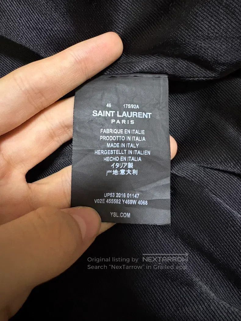 Saint Laurent Paris Saint Laurent Paris Blue Shark Jacket Size US S / EU 44-46 / 1 - 4 Thumbnail