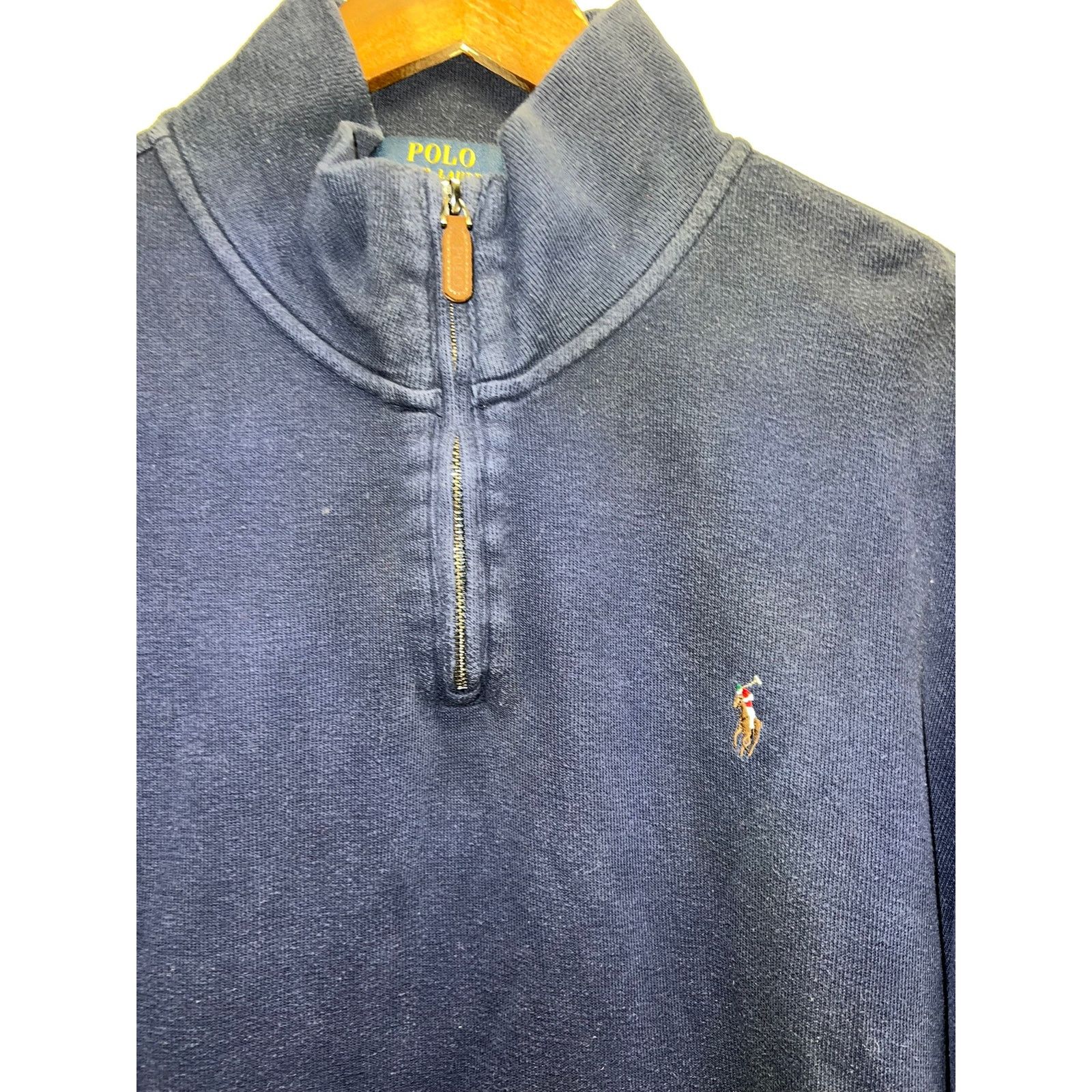 Vintage Polo Ralph Lauren Estate Rib Quarter Zip Sweatshirt PRL 2XL Size US XXL / EU 58 / 5 - 2 Thumbnail