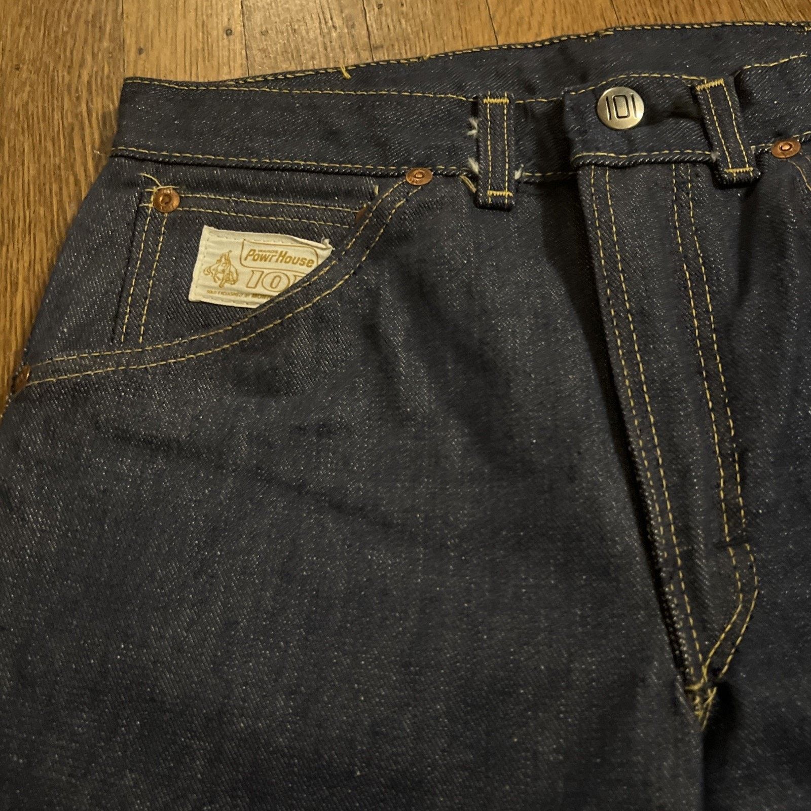 Original Montgomery Vintage 50s Montgomery Ward Deadstock 101 Jeans Selvedge Size US 28 / EU 44 - 14 Thumbnail
