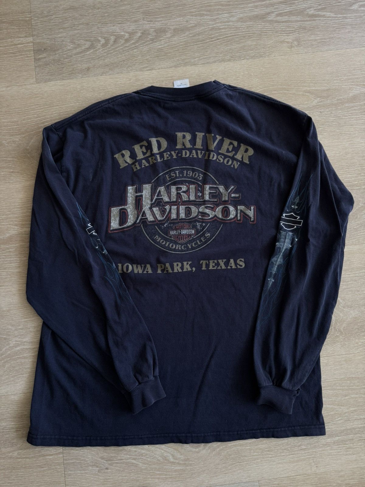 Harley Davidson Vintage Harley Davidson long sleeve T-Shirt Size US XL / EU 56 / 4 - 2 Thumbnail