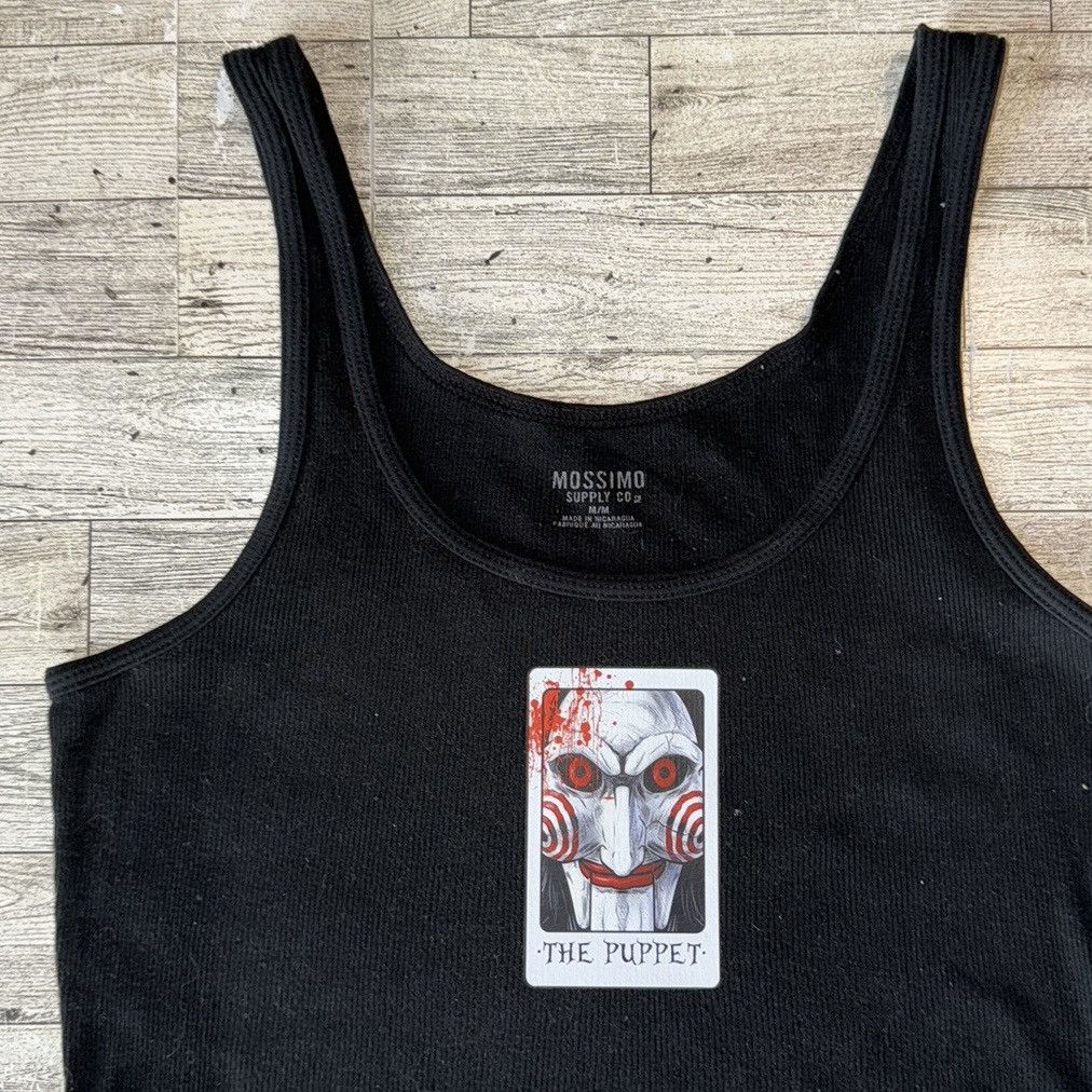 Mossimo The Puppet, Jigsaw/Tarot, Halloween Theme, Cropped Tank Top Size M / US 6-8 / IT 42-44 - 5 Thumbnail