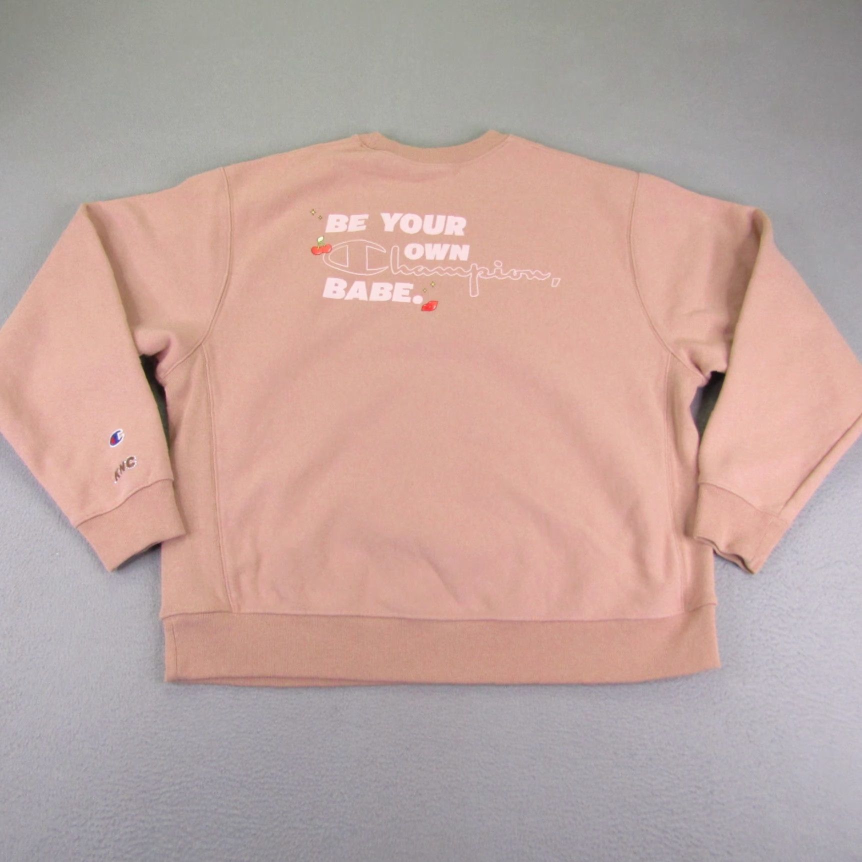Champion Champion Sweatshirt Womens 1X Pink Reverse Weave Crewneck Be Your Own Babe Size XL / US 12-14 / IT 48-50 - 6 Thumbnail