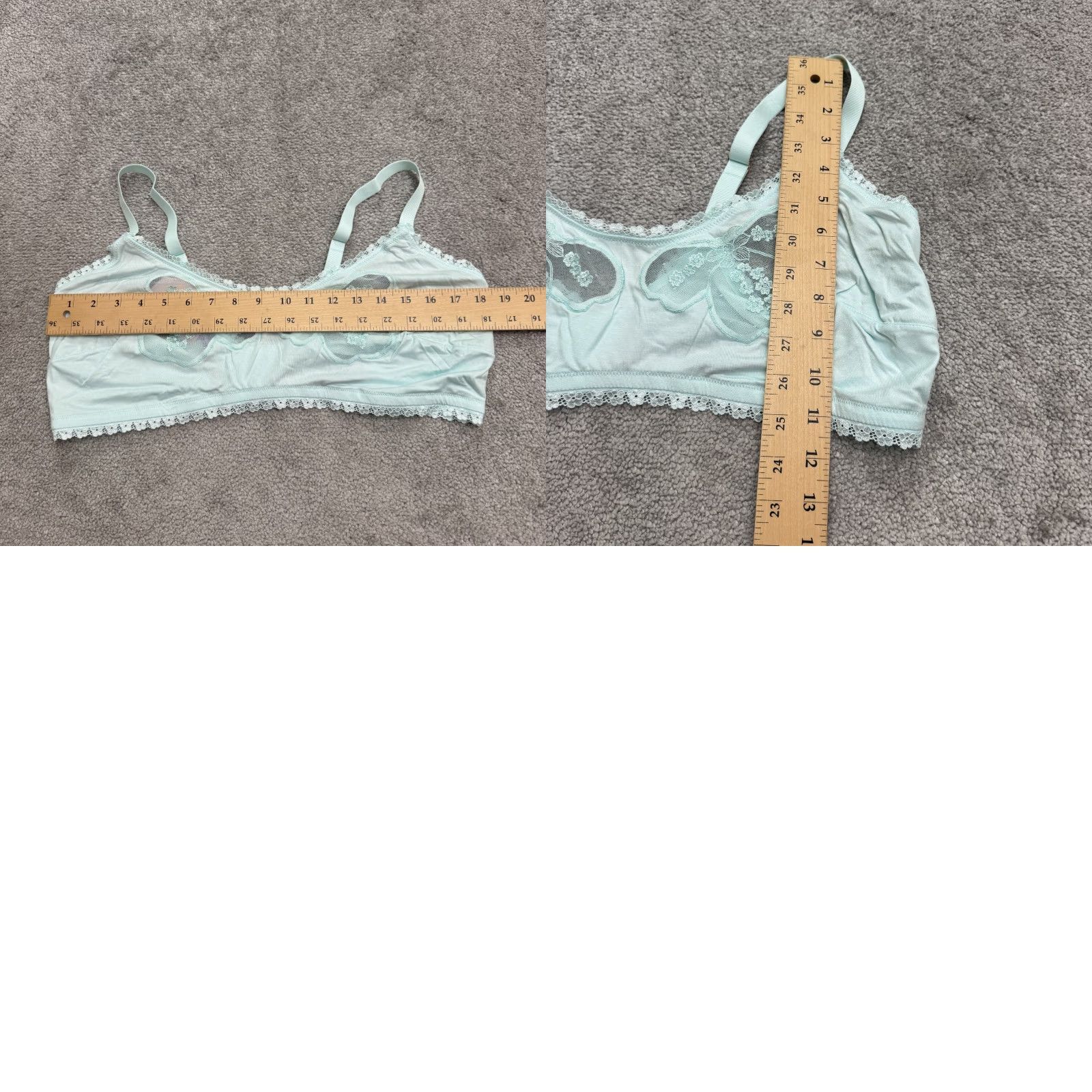 Vintage Savage Fenty By Rihanna Bralette Curvy 3X Seashell Blue Lace NWT Size ONE SIZE - 10 Thumbnail