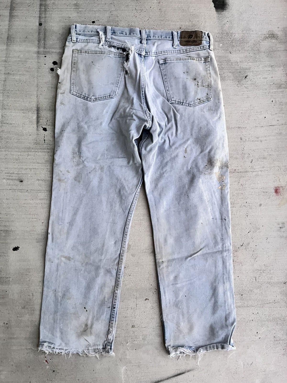 Wrangler Extremely distressed vintage wrangler jeans, thrashed Size US 36 / EU 52 - 3 Thumbnail