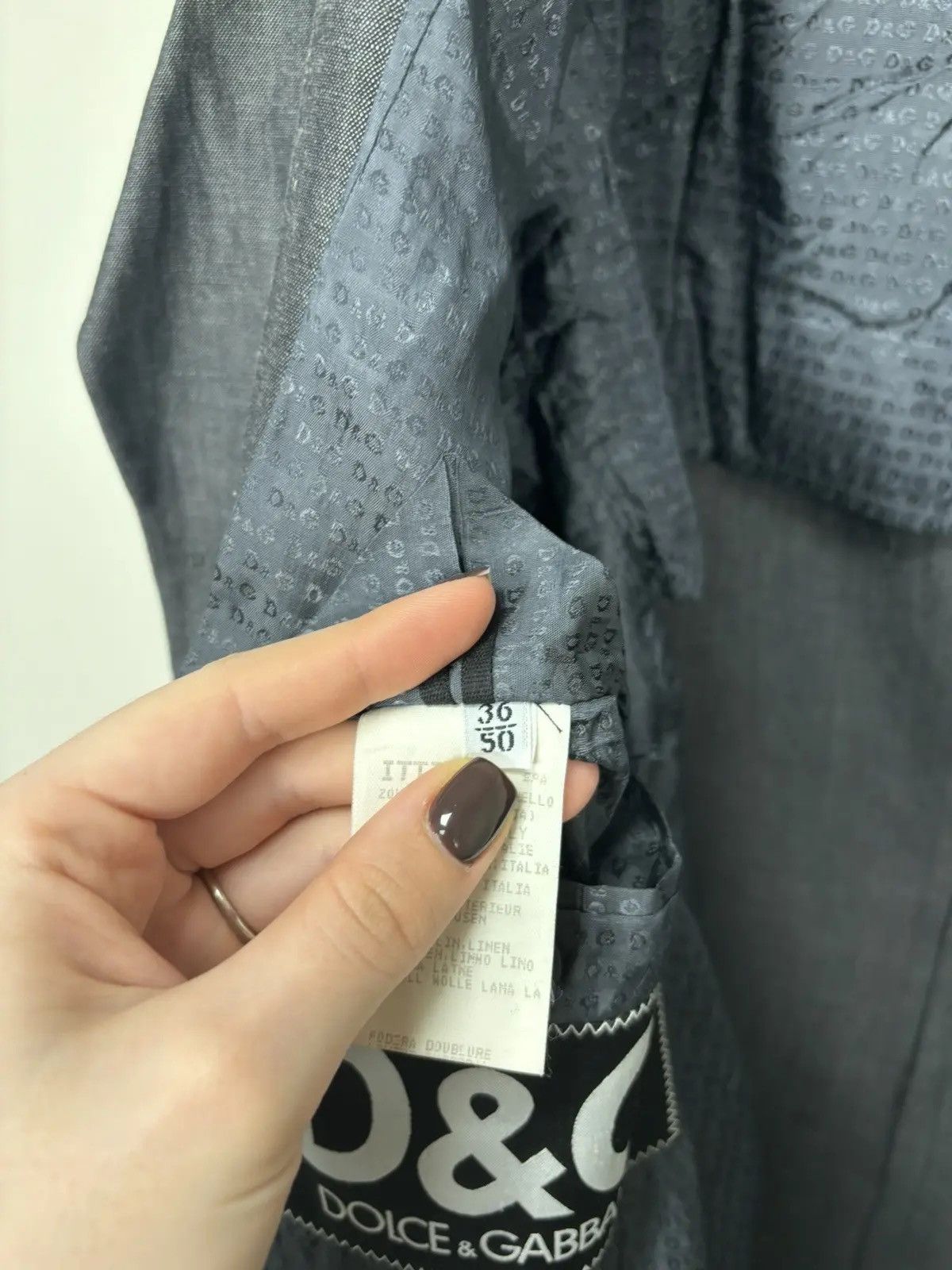 Dolce & Gabbana × Vintage Vintage Dolce & Gabanna Men's Rare Linen Wool Blazer Jacket Size 44R - 14 Thumbnail