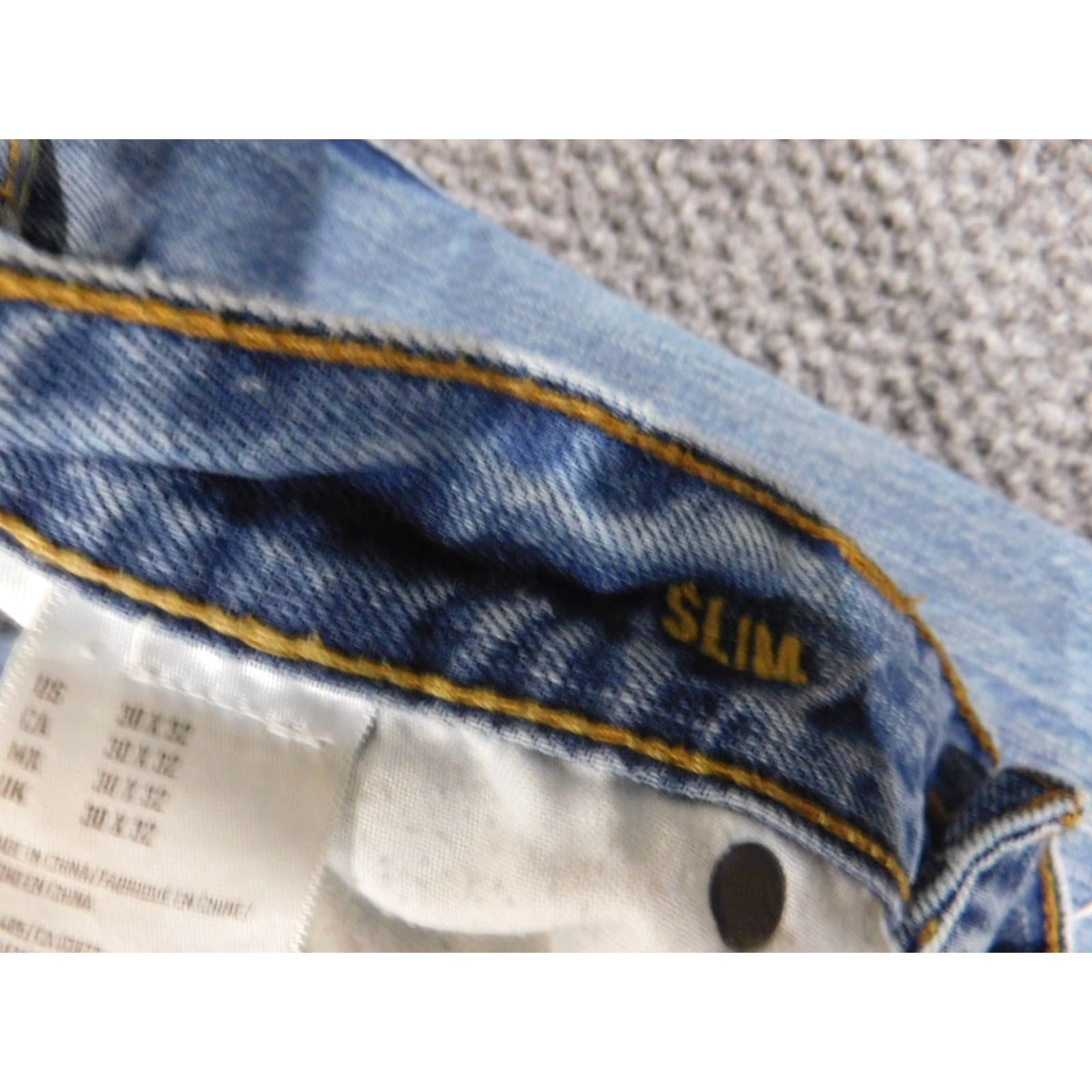 American Eagle Outfitters American Eagle Jeans Mens 30x32 Slim Blue Distressed Denim Retro Y2K Straight Waist 30 Inseam 32 In Size US 30 / EU 46 - 4 Thumbnail