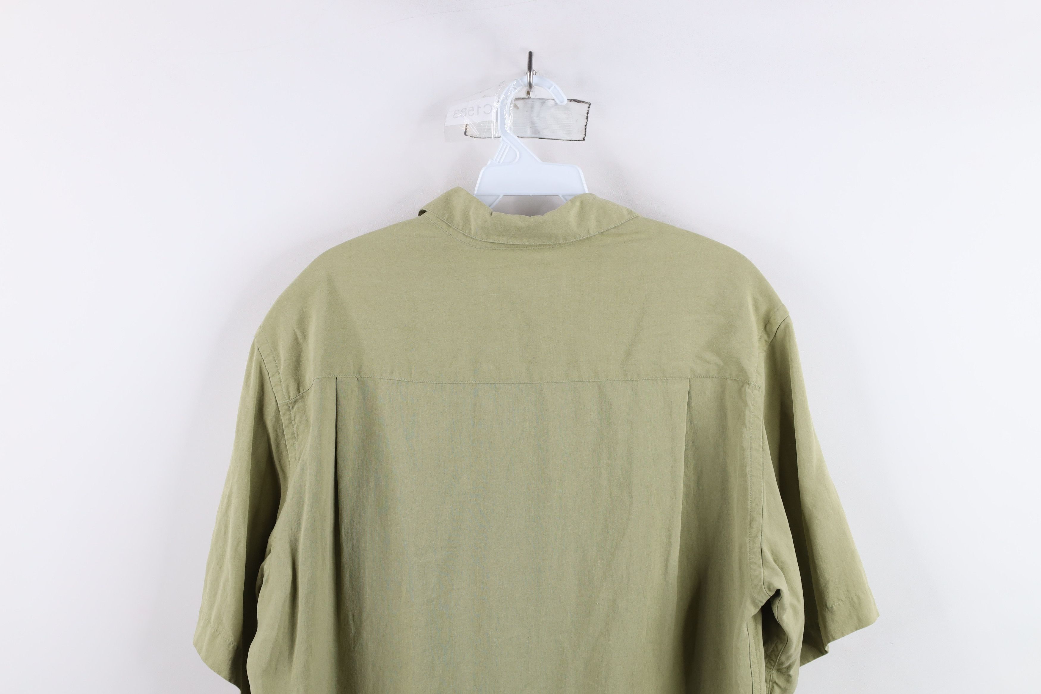 Vintage Vintage 90s Streetwear Blank Silk Short Sleeve Button Shirt Size US M / EU 48-50 / 2 - 9 Thumbnail
