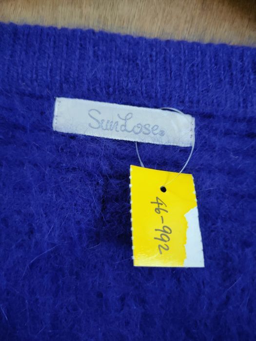 Vintage Sunlose cardigan mohair fur shag shaggy knitwear #46-992DLAL Size L / US 10 / IT 46 - 5 Thumbnail