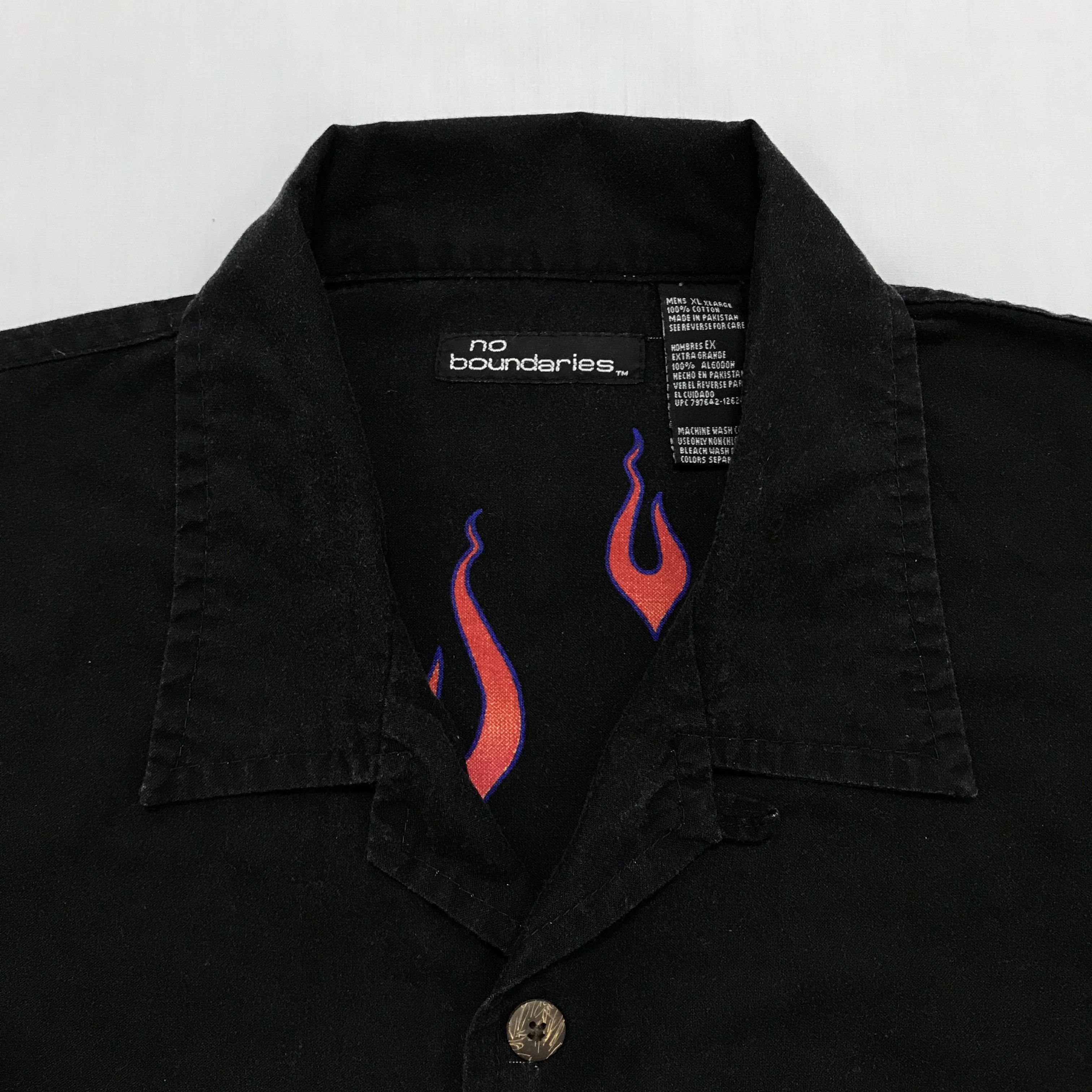 Vintage Vintage Fire Crazy Shirt Hawaiian 90s Art Streetwear Asap Size US XL / EU 56 / 4 - 3 Thumbnail