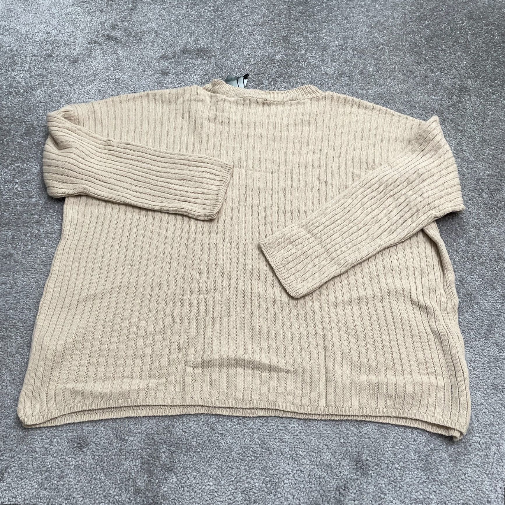 AQUA Nasty Gal Lounge Sweater Pullover Womens Plus Size 14/16 Gray Crew Neck NWT New Size XL / US 12-14 / IT 48-50 - 2 Thumbnail