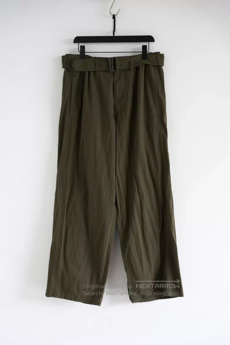 Yohji Yamamoto Yohji Yamamoto size 3 24SS Army Green Belt Straight Leg Pan Size US 30 / EU 46 - 1 Thumbnail