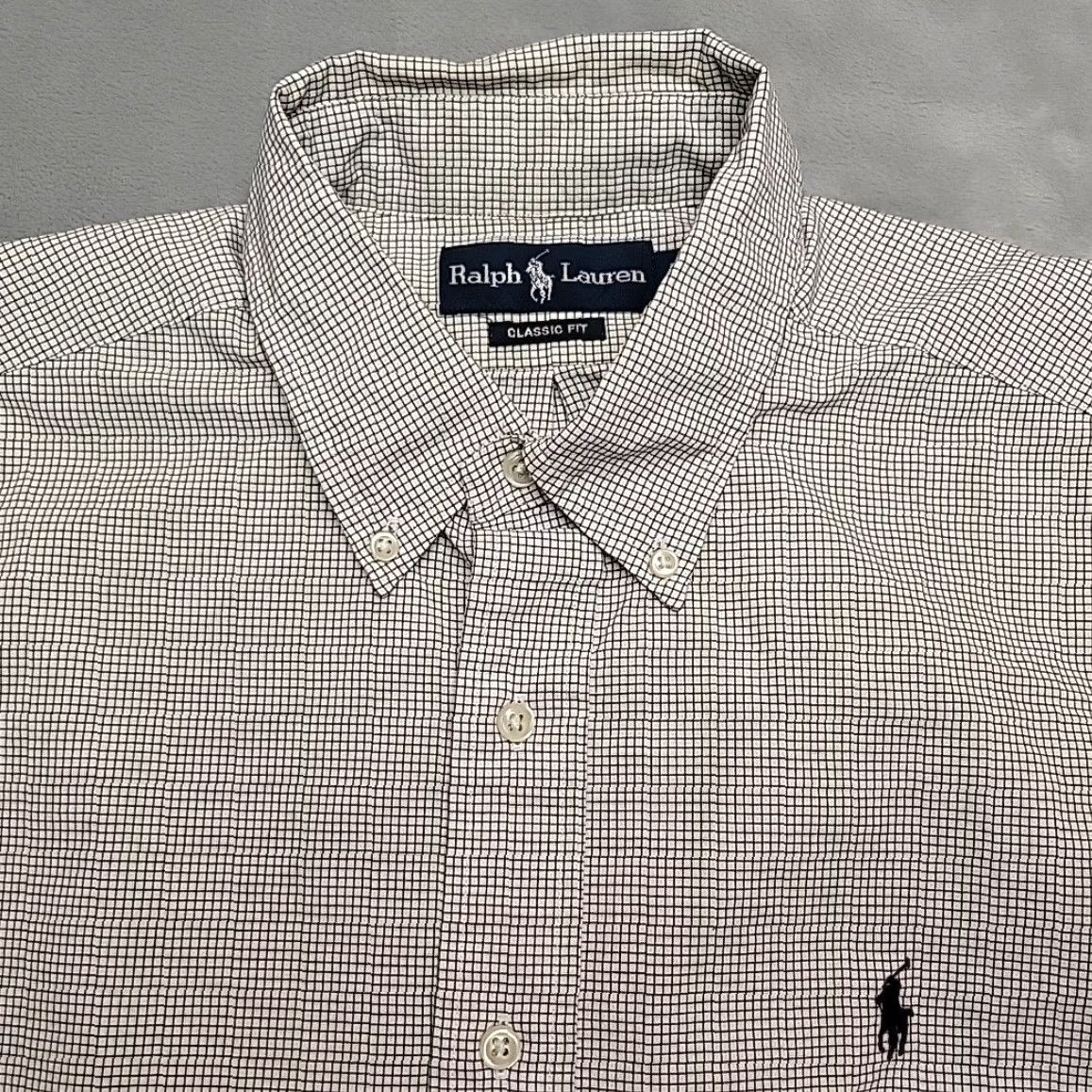 Polo Ralph Lauren Ralph Lauren Shirt Mens Large Black White Check Plaid Long Sleeve Classic Fit Shirt Mens L Black White Check Plaid Classic Fit Size US L / EU 52-54 / 3 - 2 Thumbnail