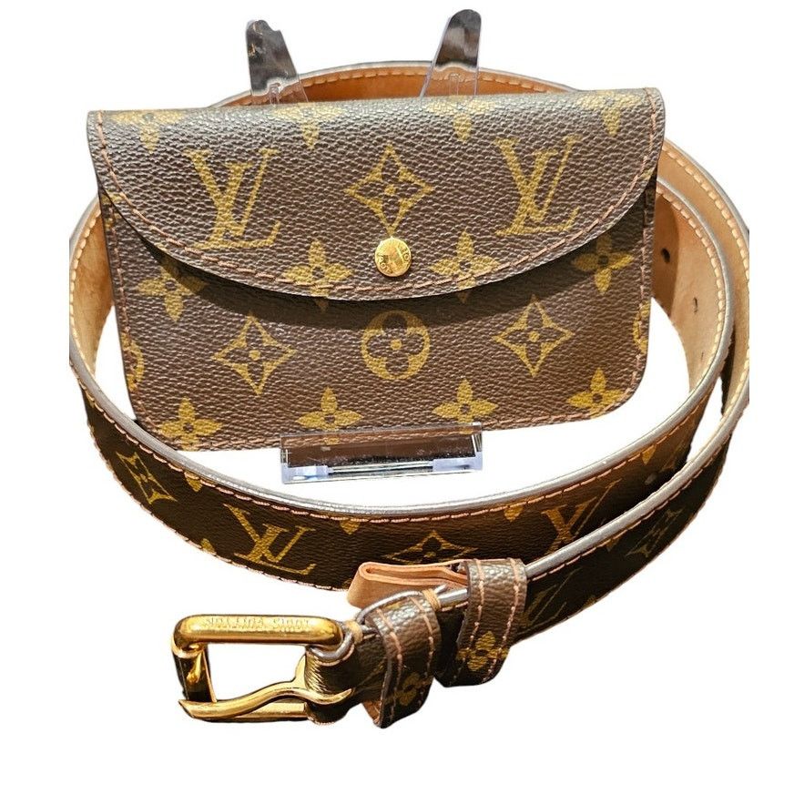 Louis Vuitton Louis Vuitton Monogram Ceinture Pochette Solo 80cm/32in Belt Size ONE SIZE - 1 Thumbnail