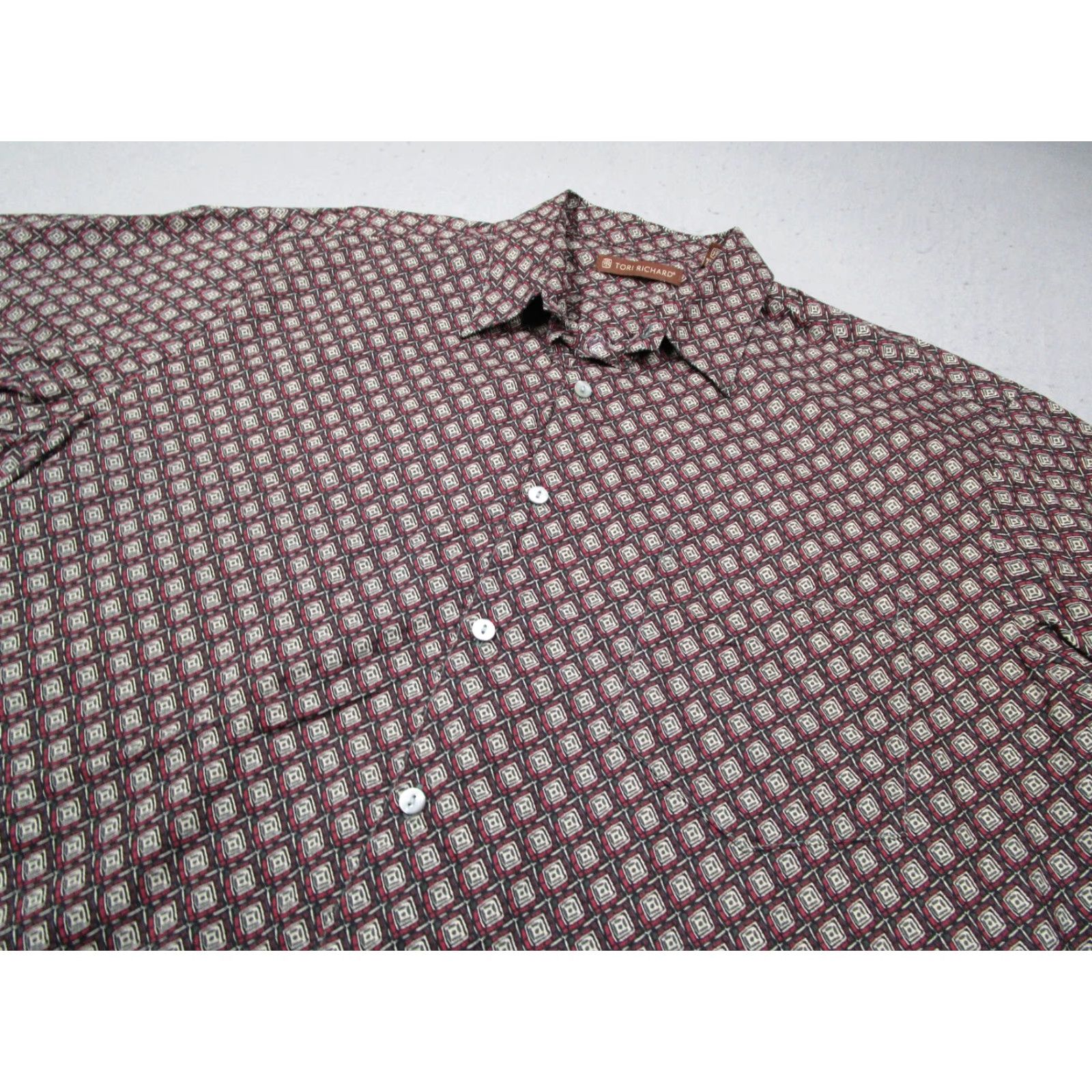 Tori Richard Tori Richard Shirt Mens Large Red Button-Up Cotton Lawn Hawaiian Made in USA Size US L / EU 52-54 / 3 - 2 Thumbnail