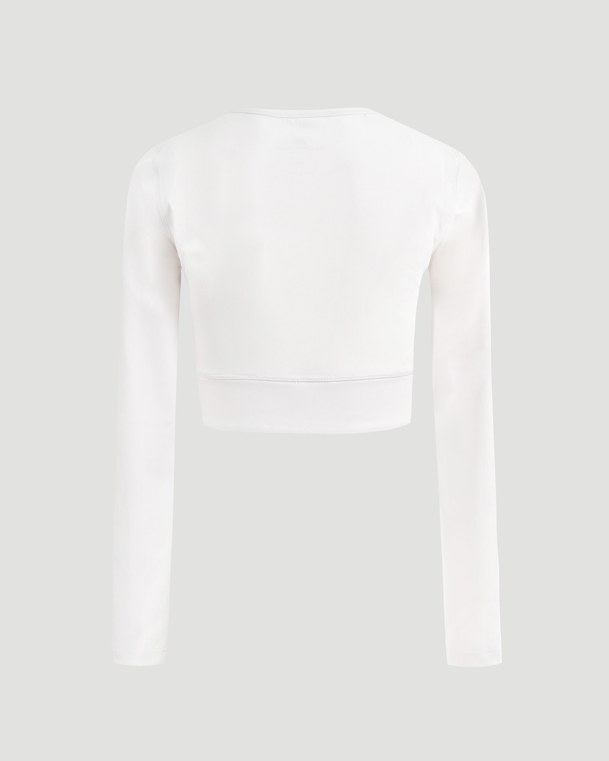 Balenciaga o1tr1nto1025 Activewear Long Sleeve Sports Bra in Ivory Size S / US 4 / IT 40 - 2 Thumbnail
