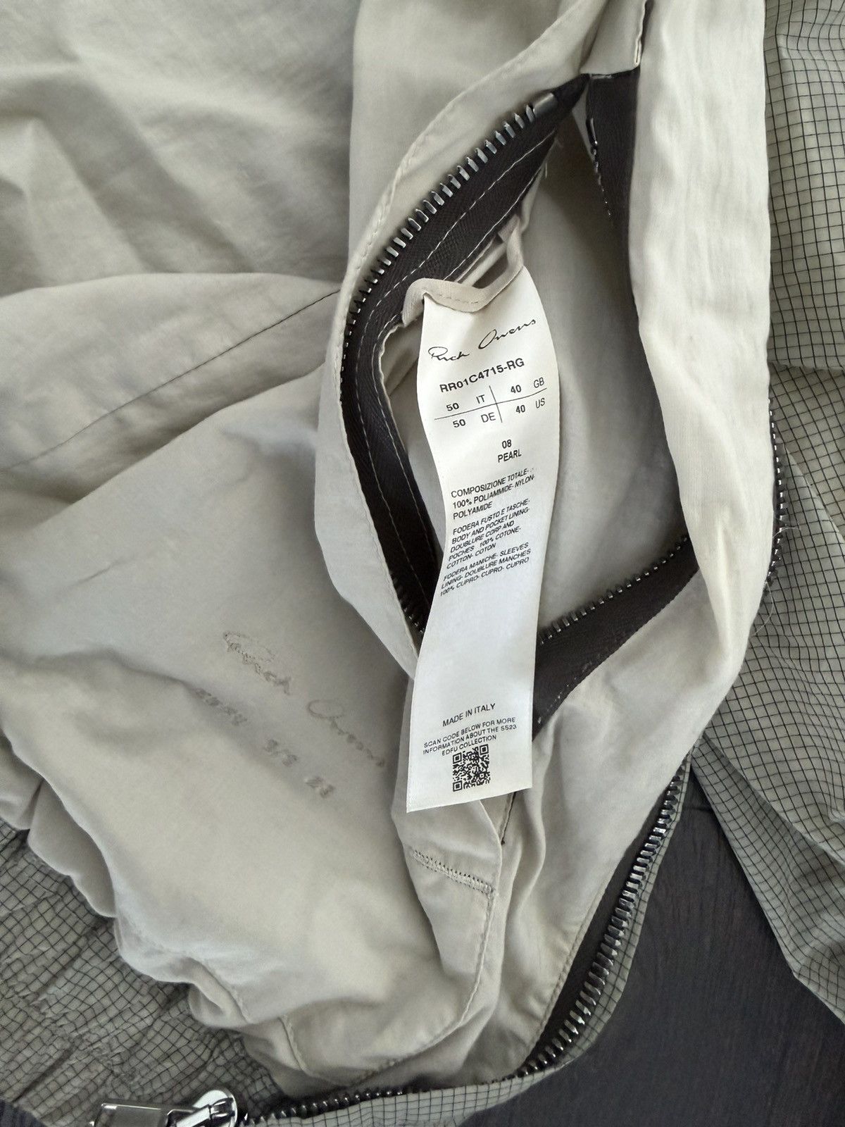 Rick Owens Rick owens ss23 EDFU Hooded jacket in Pearl Size US M / EU 48-50 / 2 - 3 Thumbnail