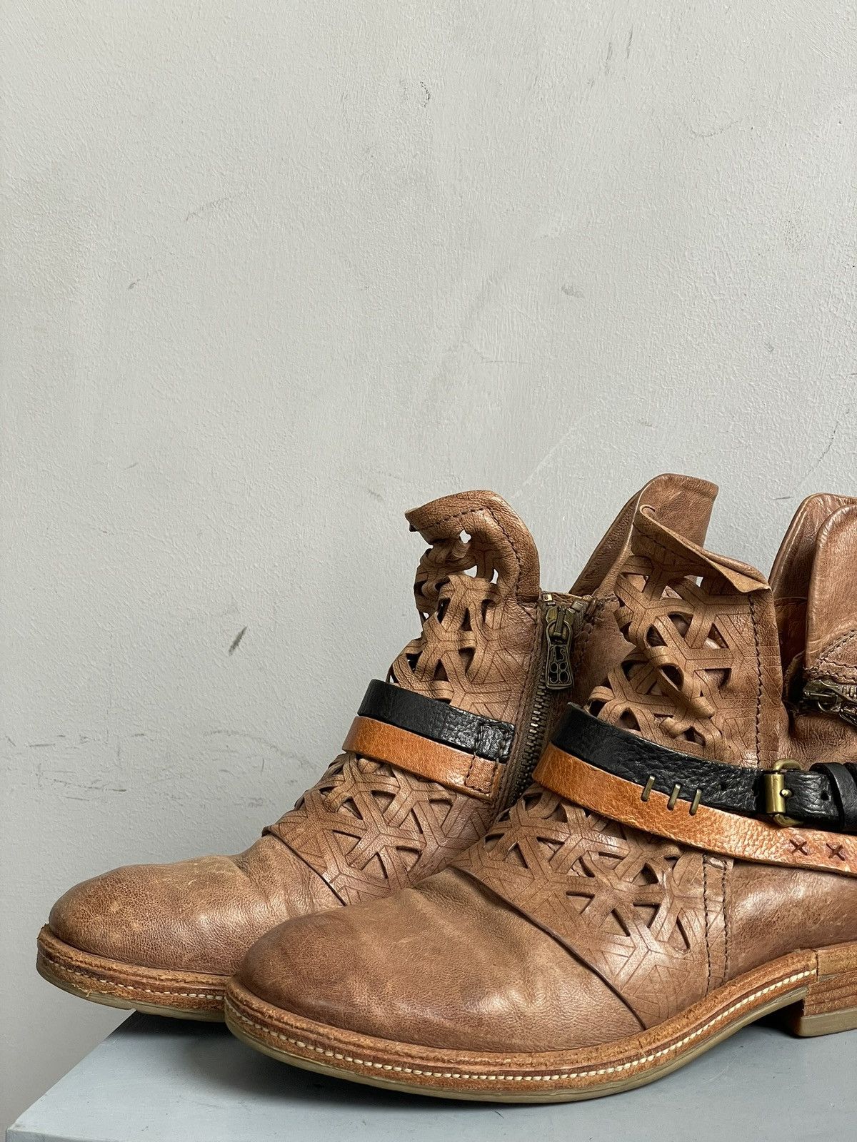A.S.98 Rare tornado A.S. 98 GUIDI style boots zipper Size US 7 / EU 40 - 8 Thumbnail