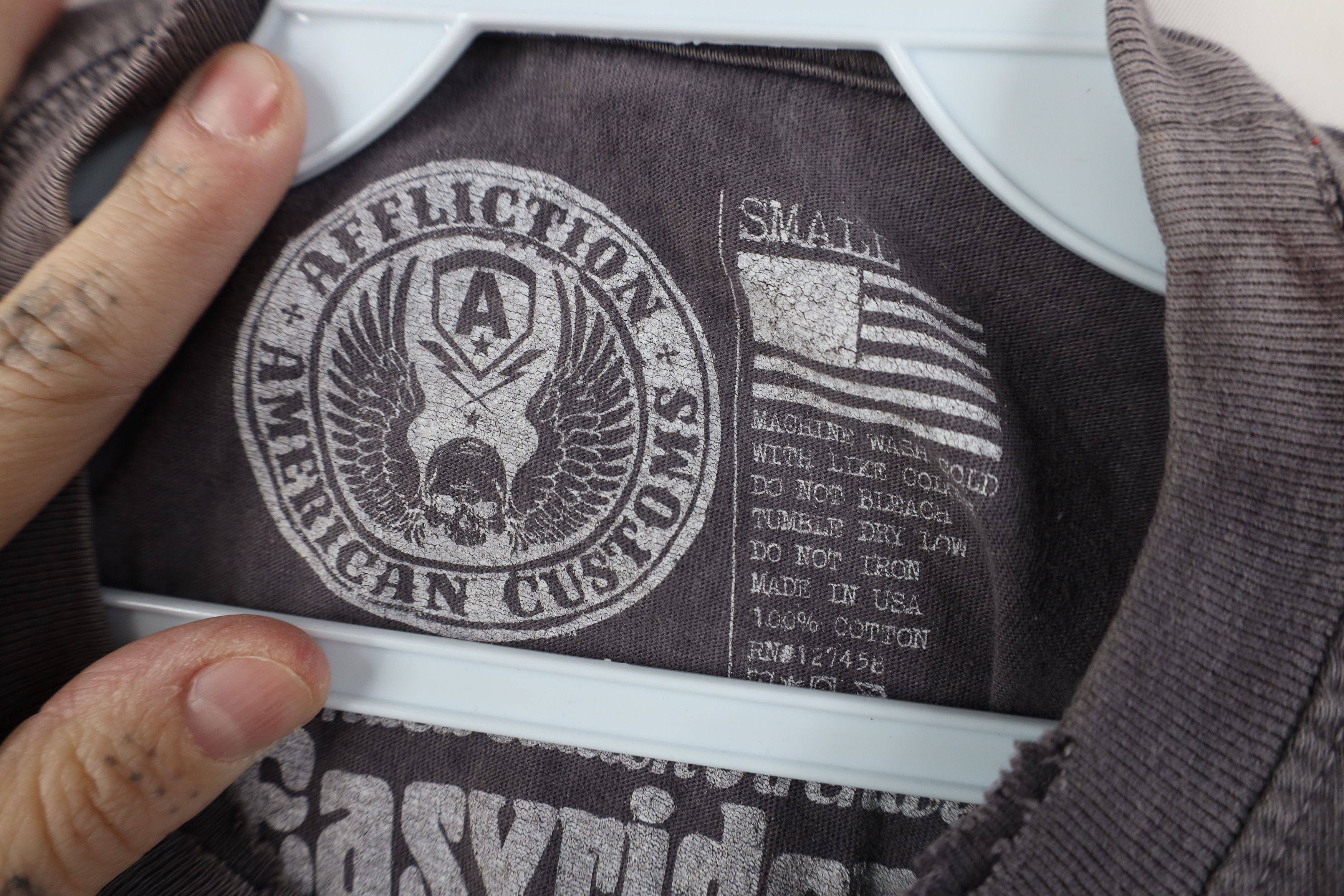 Affliction Affliction x Easyriders Acid Wash UFC MMA T-Shirt Gray USA Size US S / EU 44-46 / 1 - 10 Thumbnail
