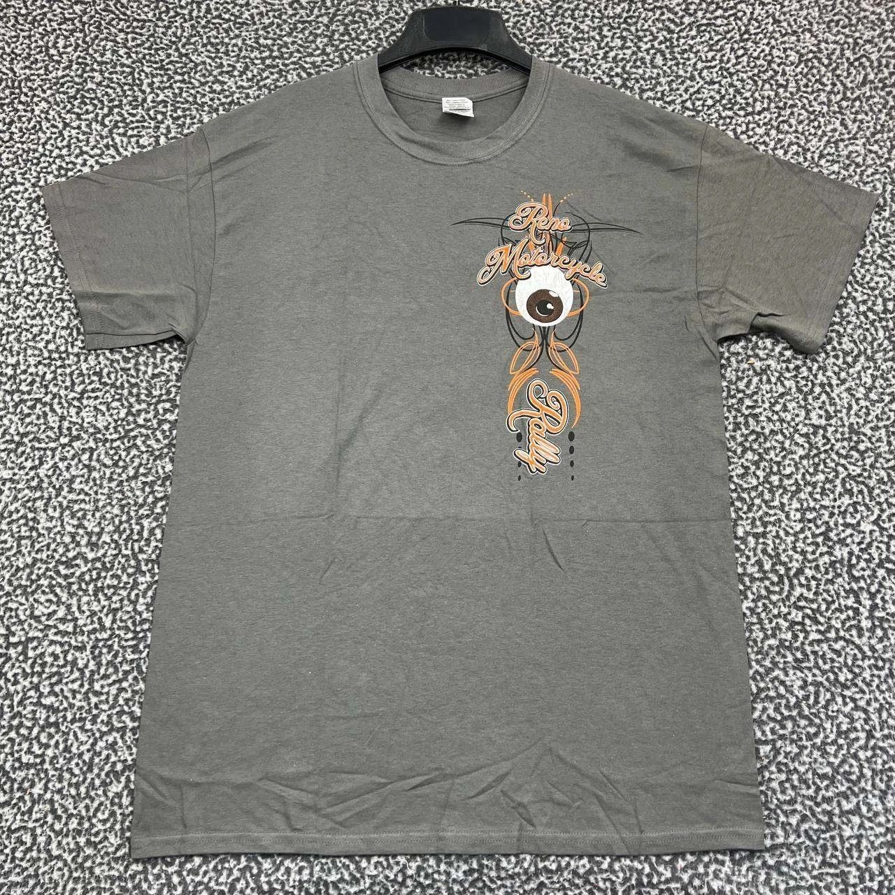 Gildan Vintage Reno Motorcycle Rally Shirt Men L Short Sleeve New Size US L / EU 52-54 / 3 - 2 Thumbnail
