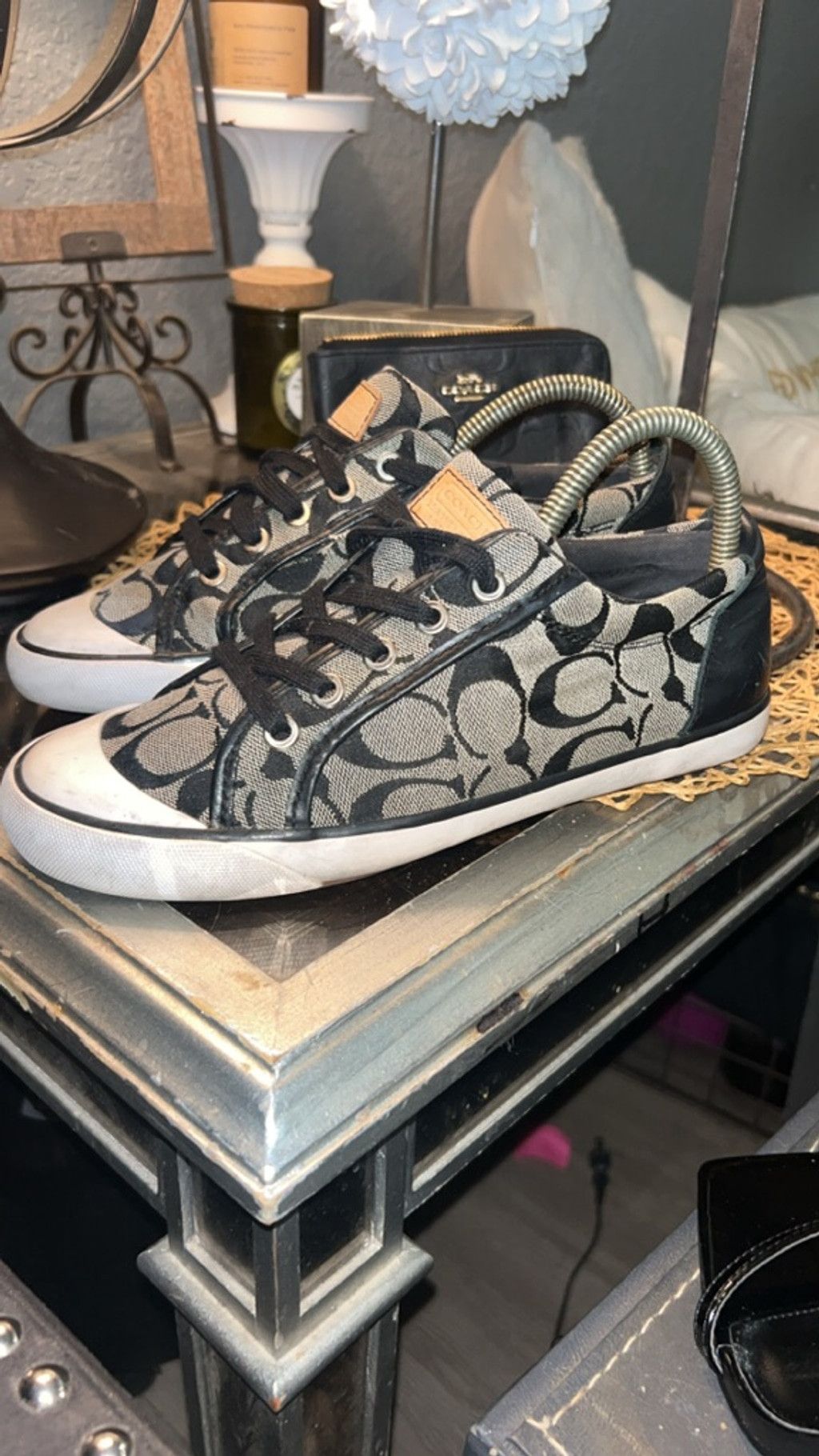 Coach Women's Coach Black & White Signature Canvas Sneakers Size 7 Size US 7 / IT 37 - 2 Thumbnail