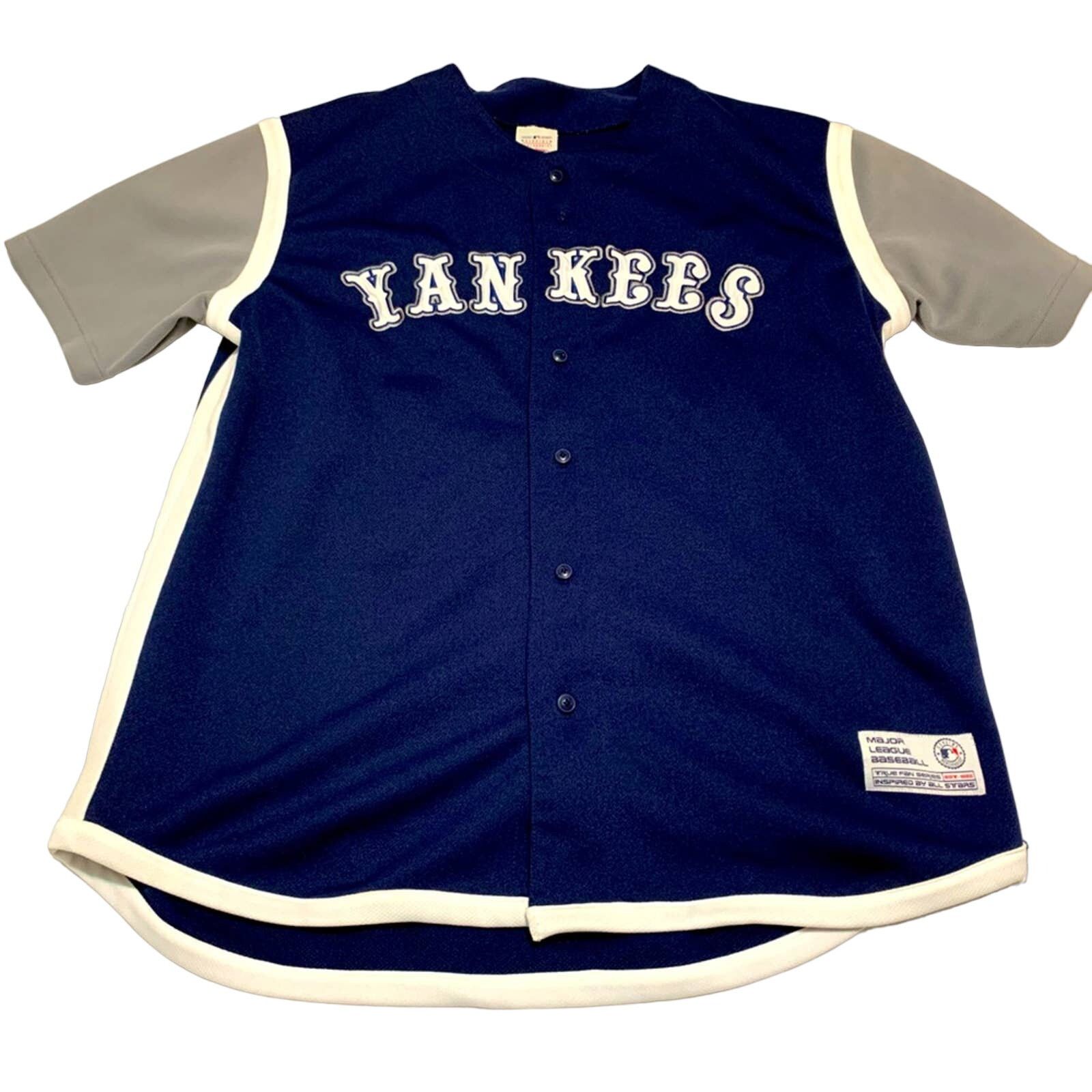 MLB MENS NEW YORK YANKEES EMBROIDERED JERSEY SIZE LARGE CLEAN Size US L / EU 52-54 / 3 - 1 Thumbnail