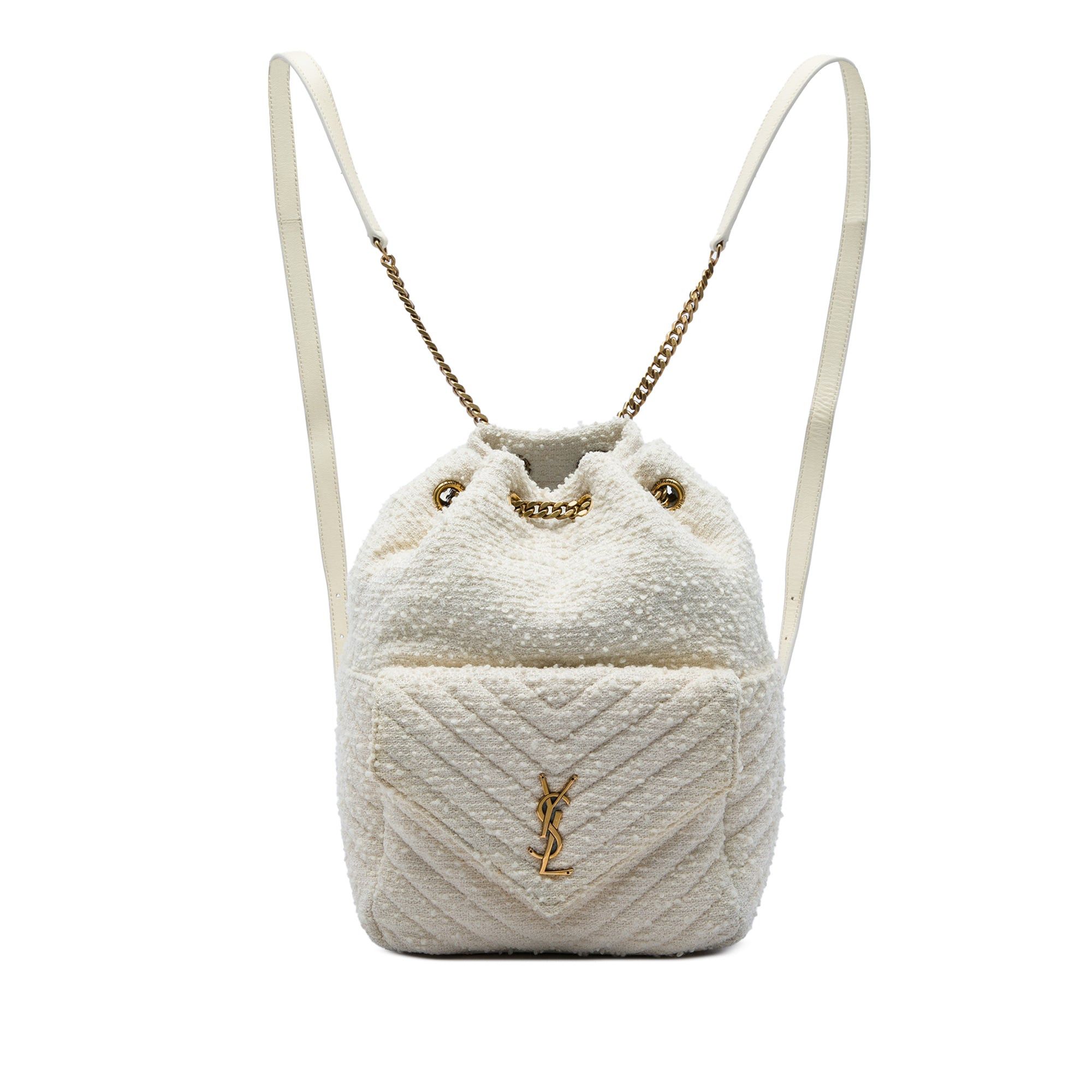 Saint Laurent Paris Chevron Tweed Monogram Joe Backpack Size ONE SIZE - 1 Thumbnail