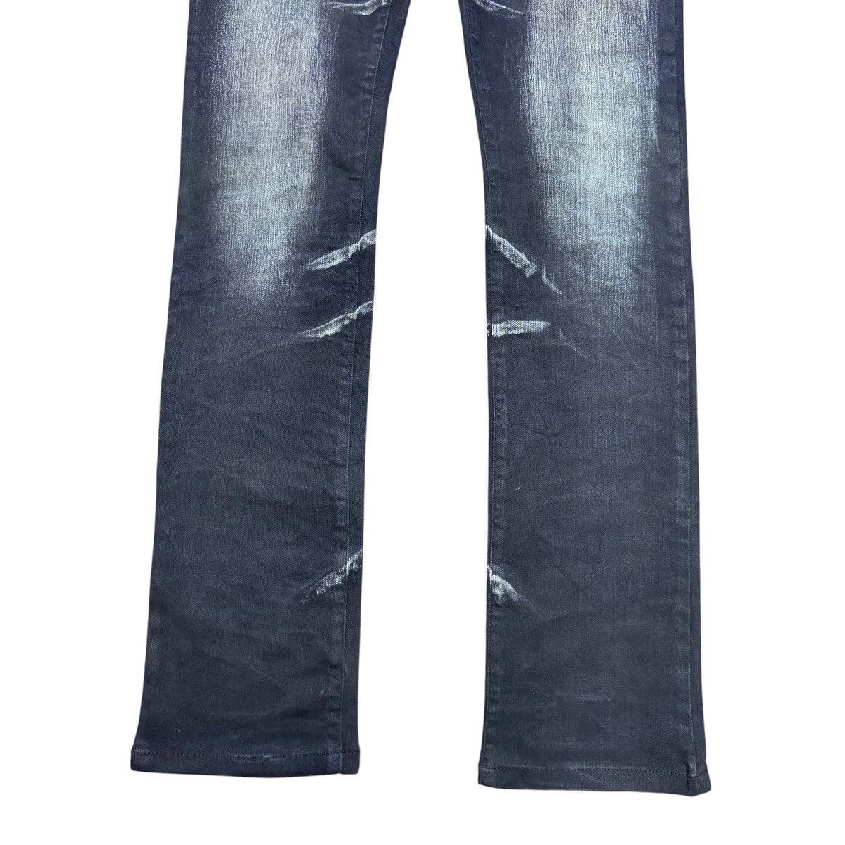 Tornado Mart Tornado Mart Black Whisker Denim Low Flare Jeans Size US 29 - 6 Thumbnail