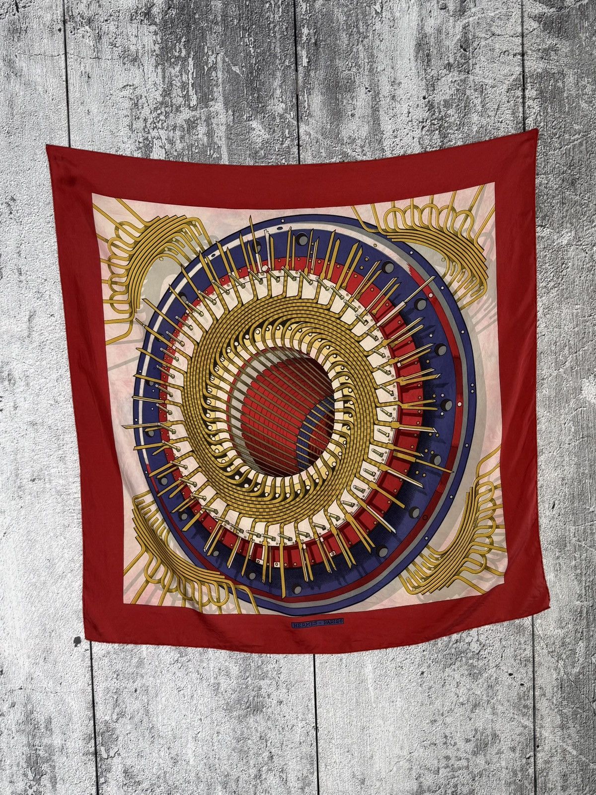 Hermes Hermes 'Alternateur' Silk Scarf Designed by Pierre Peron Size ONE SIZE - 2 Thumbnail