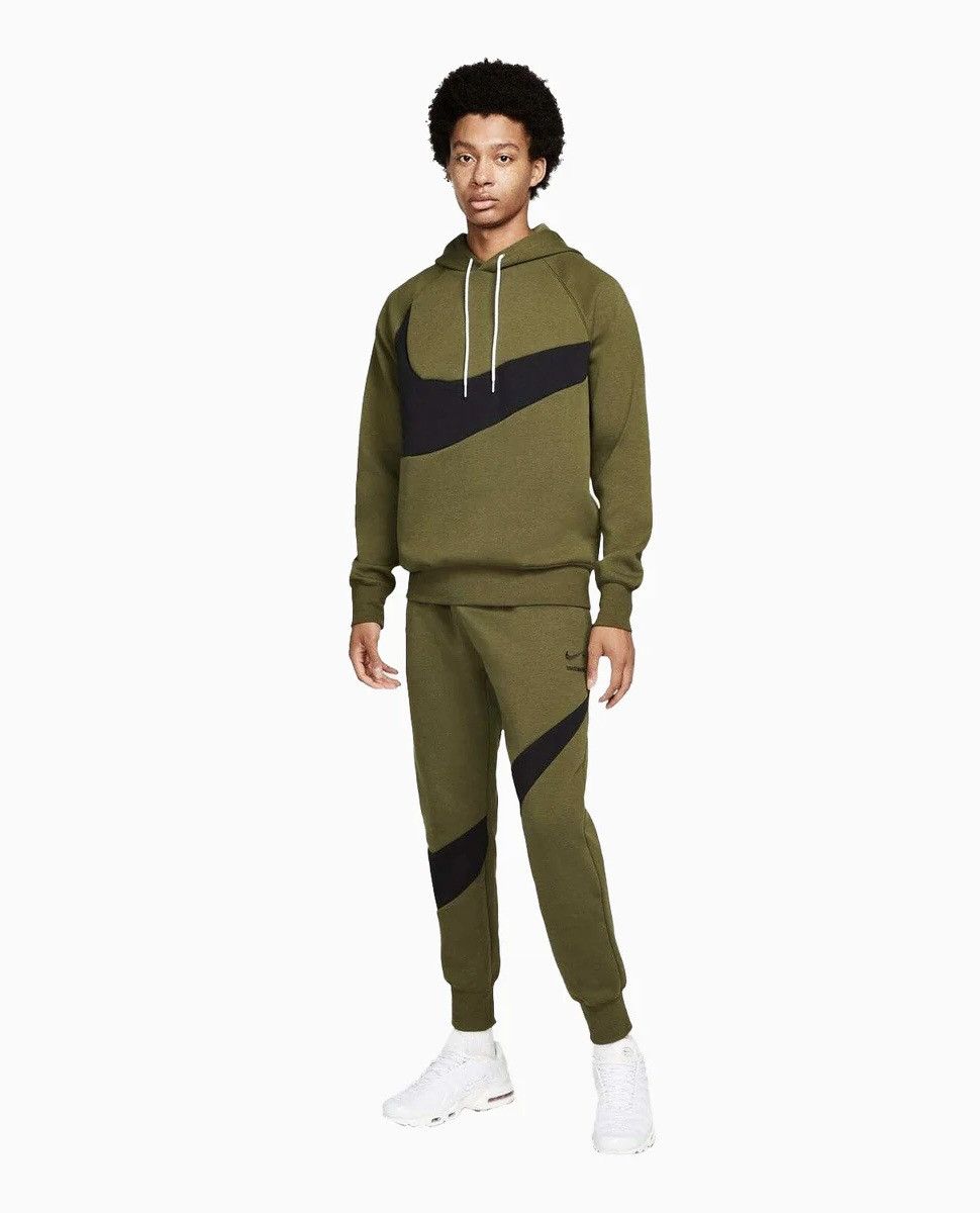 Nike × Vintage Nike tech fleece big swoosh tracksuit khaki rare logo size L Size US L / EU 52-54 / 3 - 2 Thumbnail