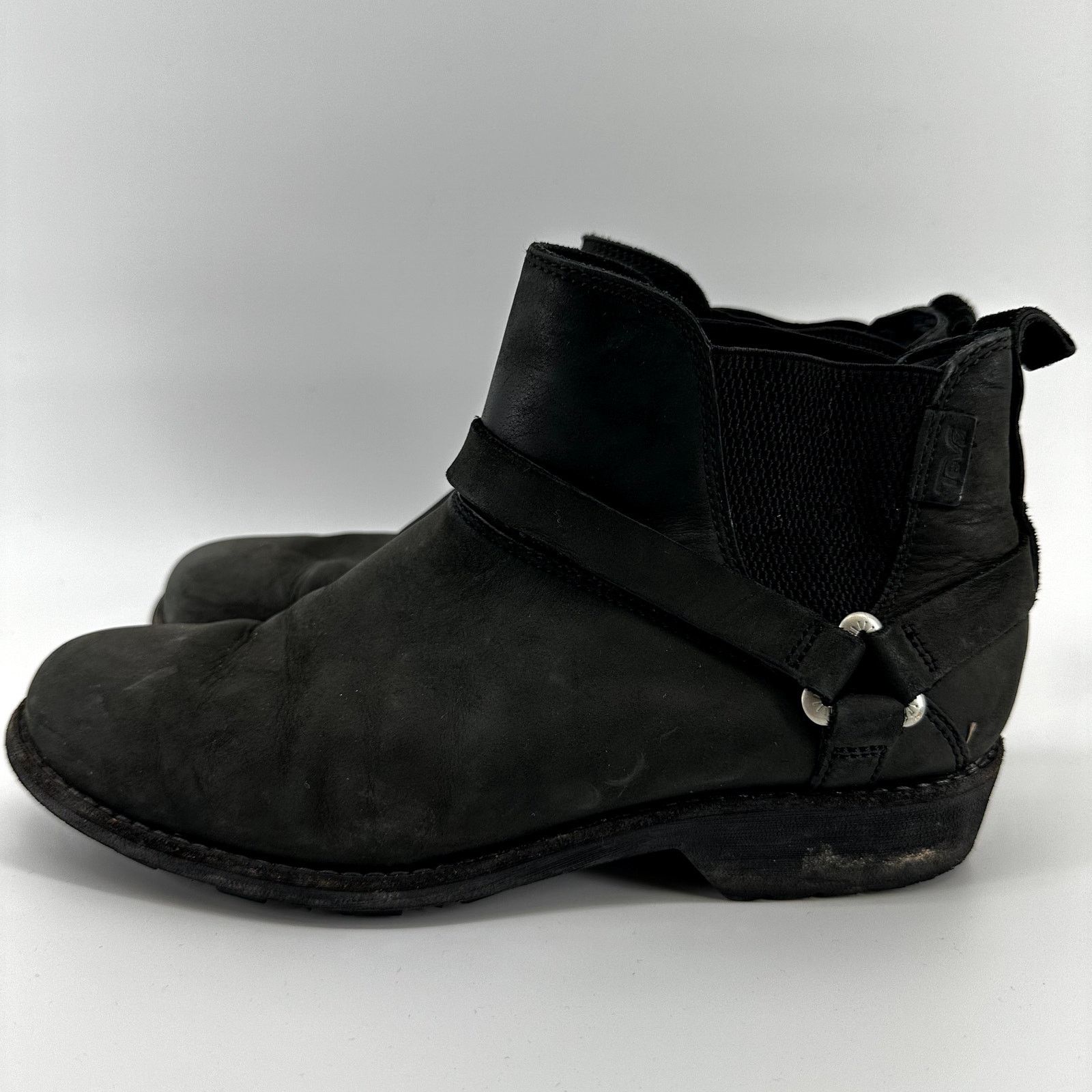 Teva De La Vina Dos Chelsea Boot Heeled Leather Black