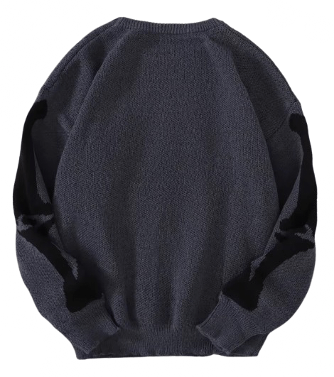 Japanese Brand Streetwear Bone Skeleton Sweater Jacquard Knitted Sweatshirt Size US S / EU 44-46 / 1 - 2 Thumbnail