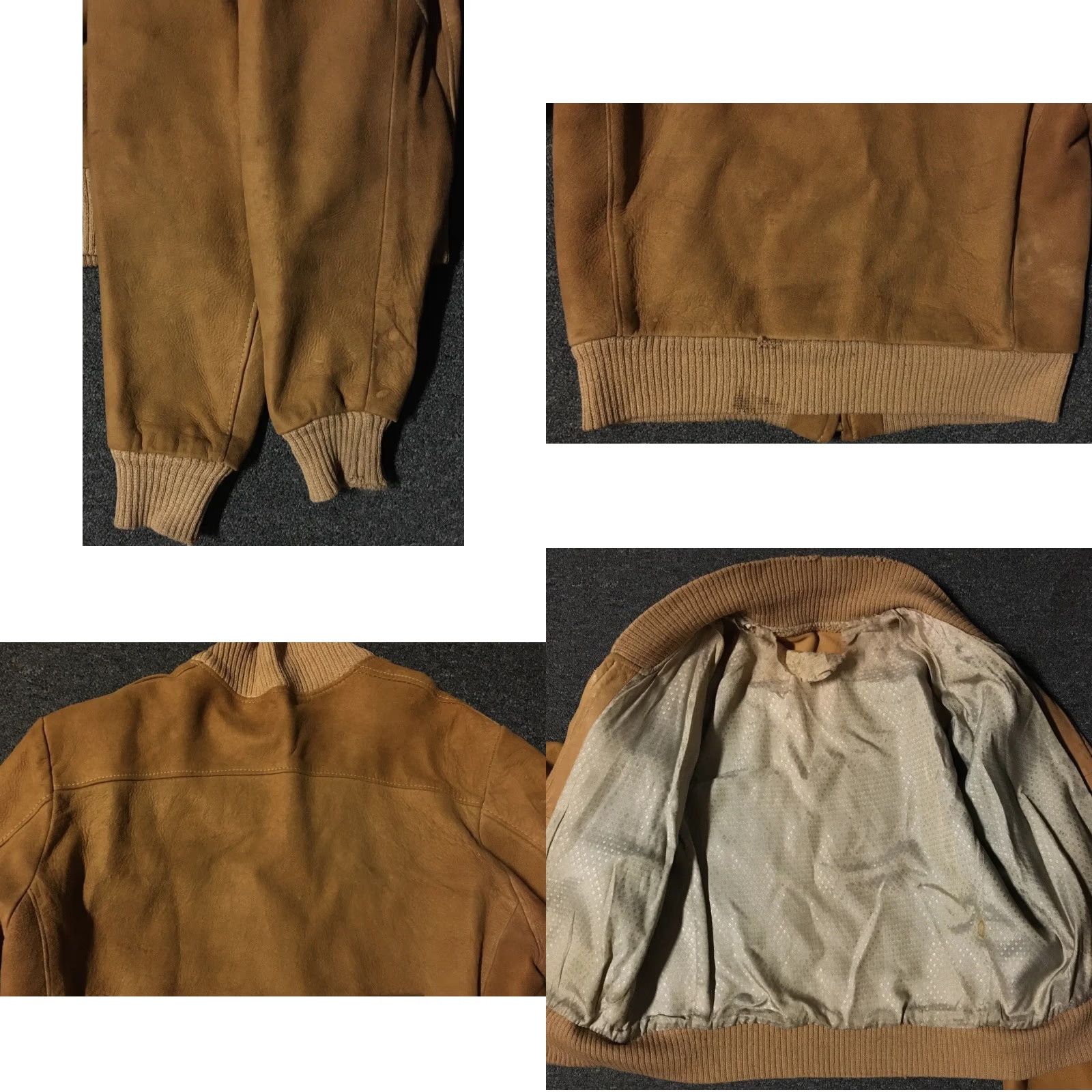 Vintage VINTAGE 50s Suede Bomber Jacket S Brown Distress Zip Conmatic Cowboy Biker Grunge Size US S / EU 44-46 / 1 - 8 Thumbnail