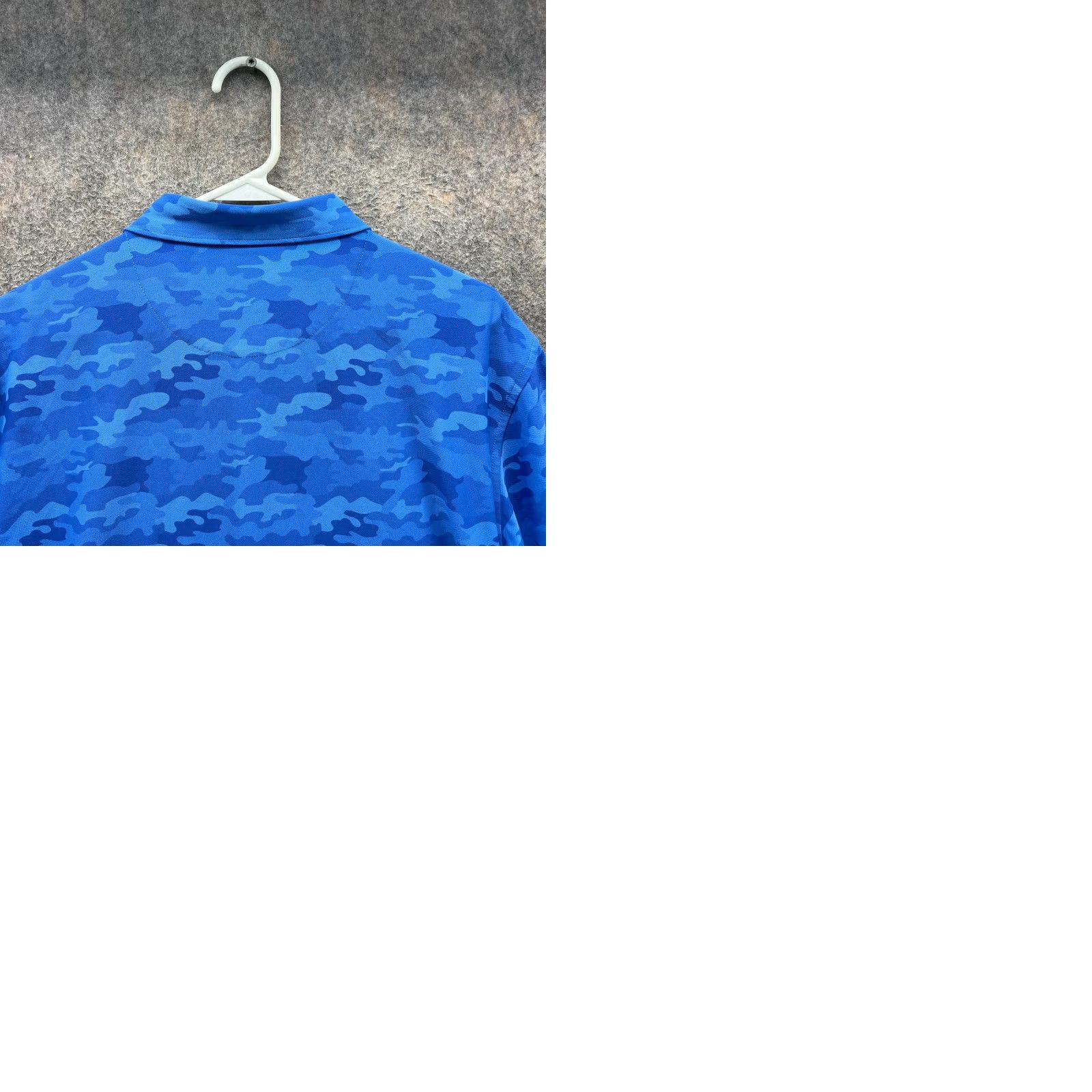 Peter Millar Peter Millar Polo Shirt Mens Large Blue Camouflage Summer Comfort Golf Mirasol Size US L / EU 52-54 / 3 - 9 Thumbnail