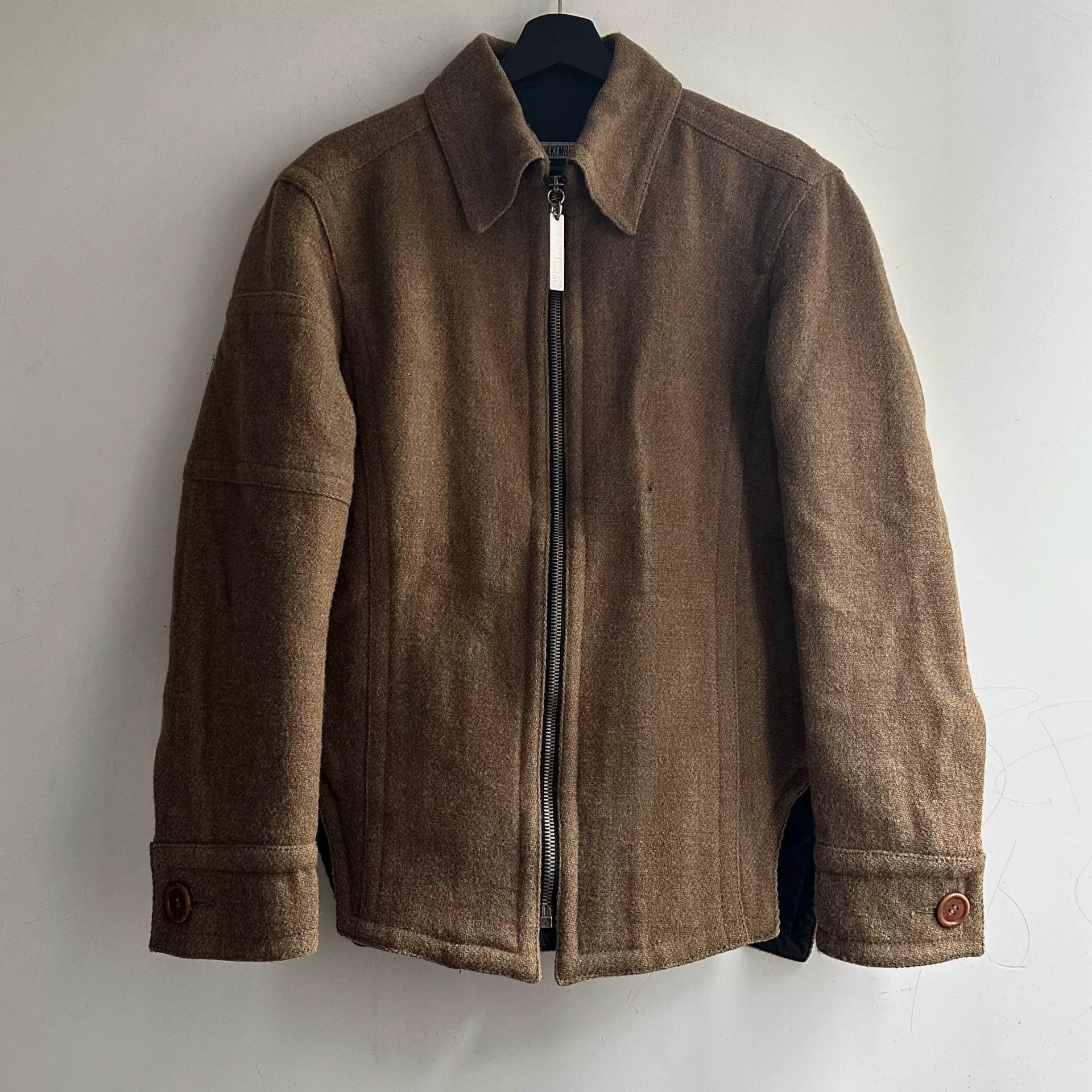 rare dirk bikkembergs 90s wool jacket