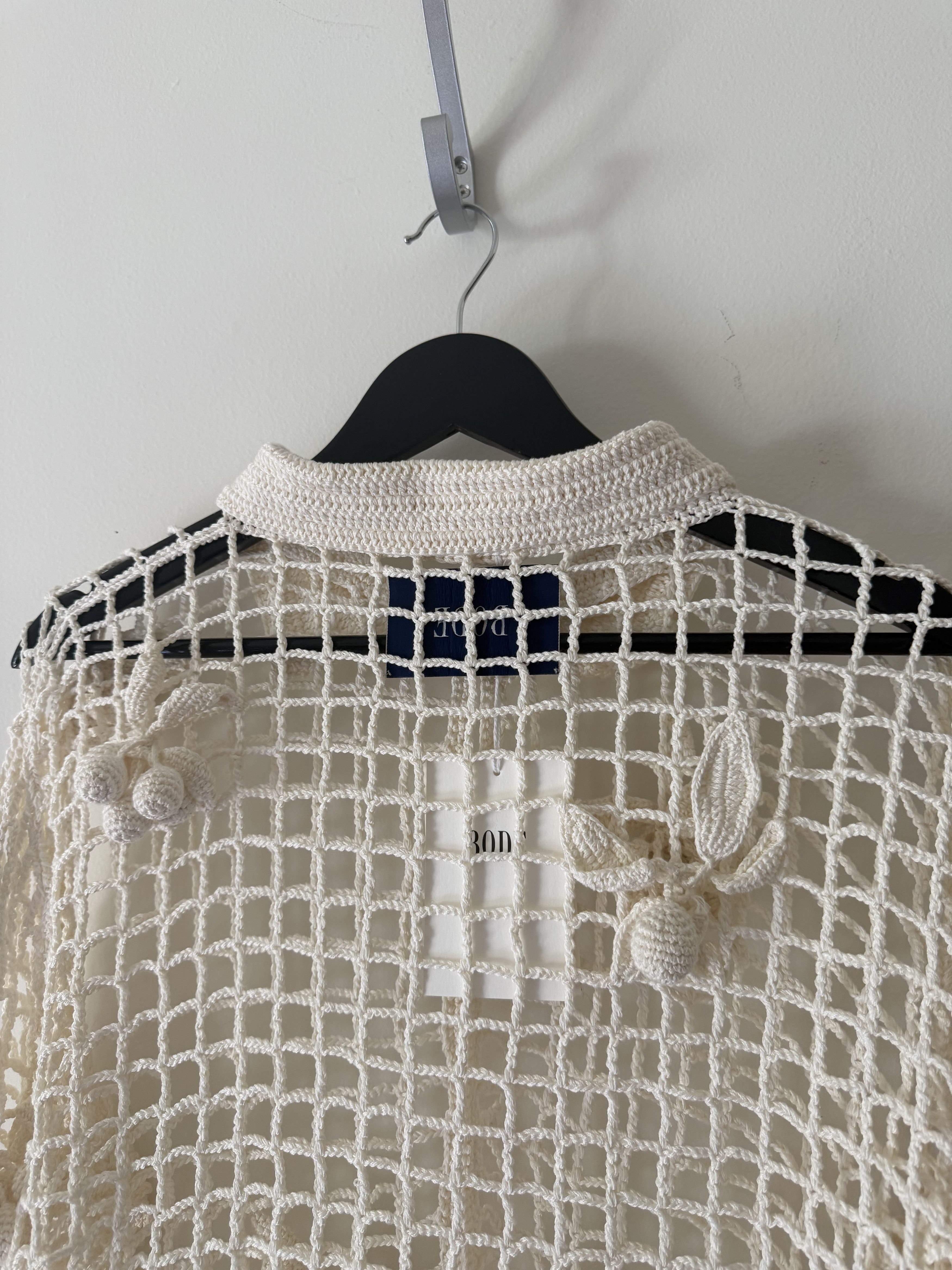 Bode Bode Berry Crochet Overshirt in White Size US S / EU 44-46 / 1 - 6 Thumbnail