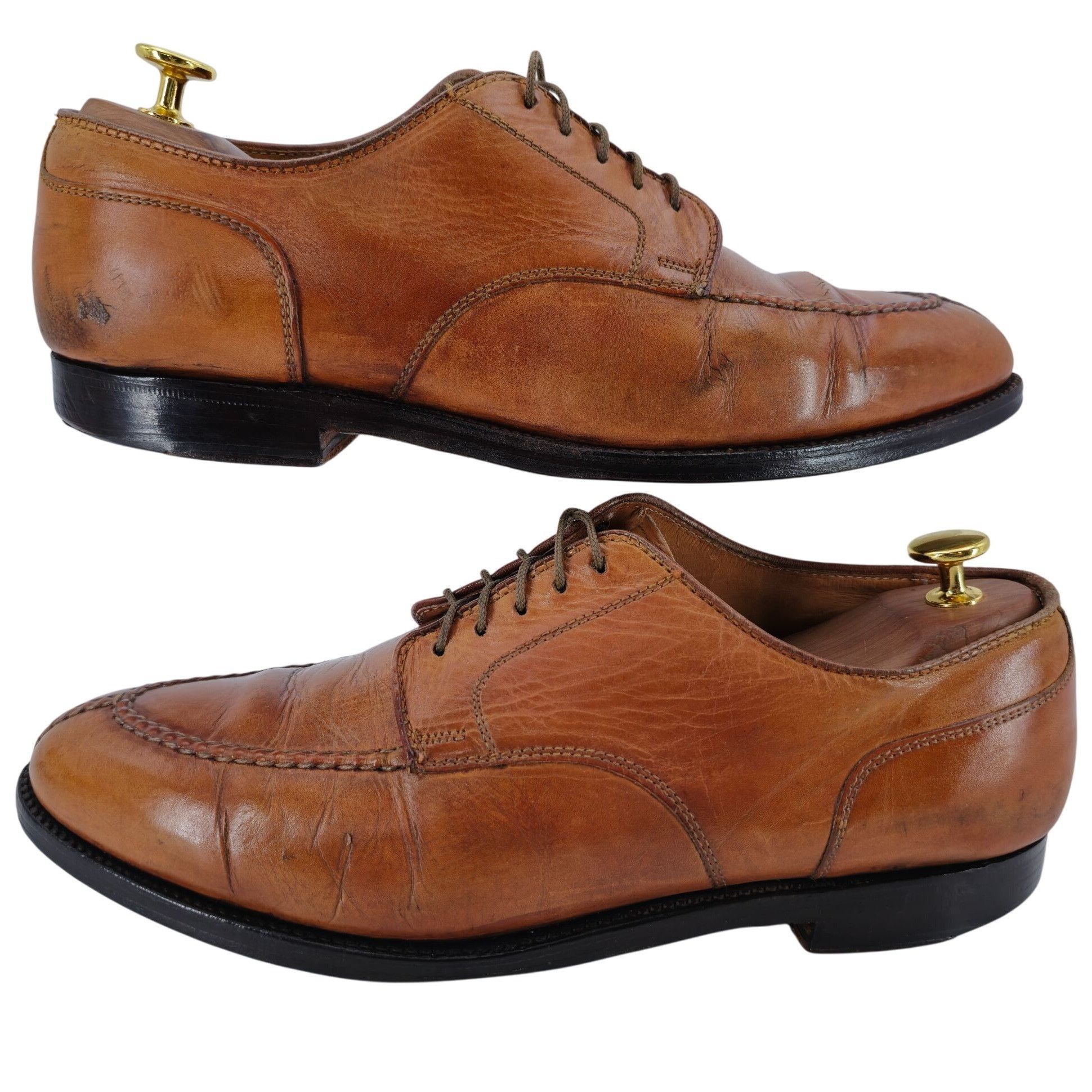 Alden Alden 962 Norwegian Front Blucher Burnished Tan Calf Leather Size US 11 / EU 44 - 4 Thumbnail