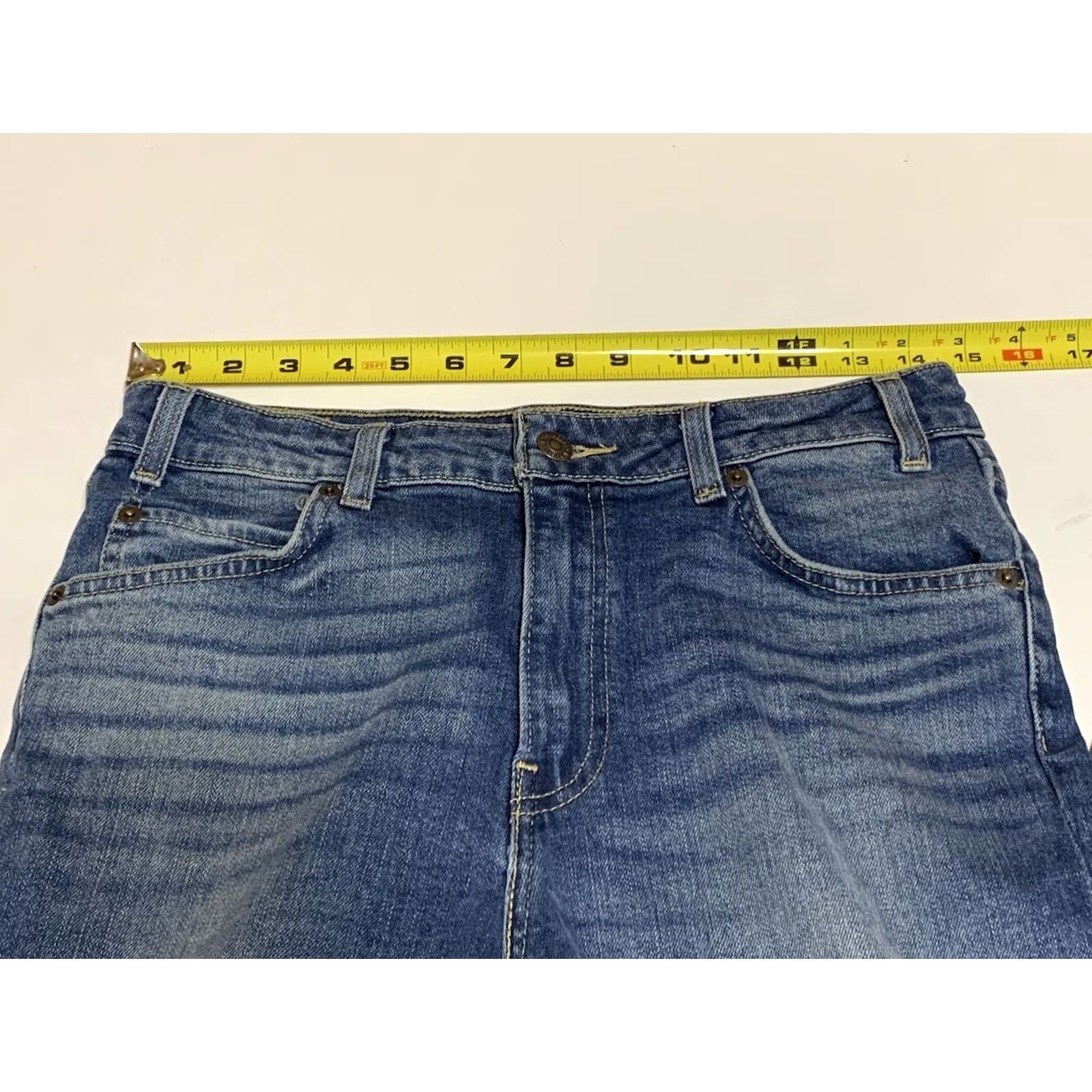 Levi's VINTAGE Levi’s 721 Skinny Patchwork Jean Womens 29x31 Blue Regular Stretch Pockets Denim Decade Classic Size 29" - 4 Thumbnail