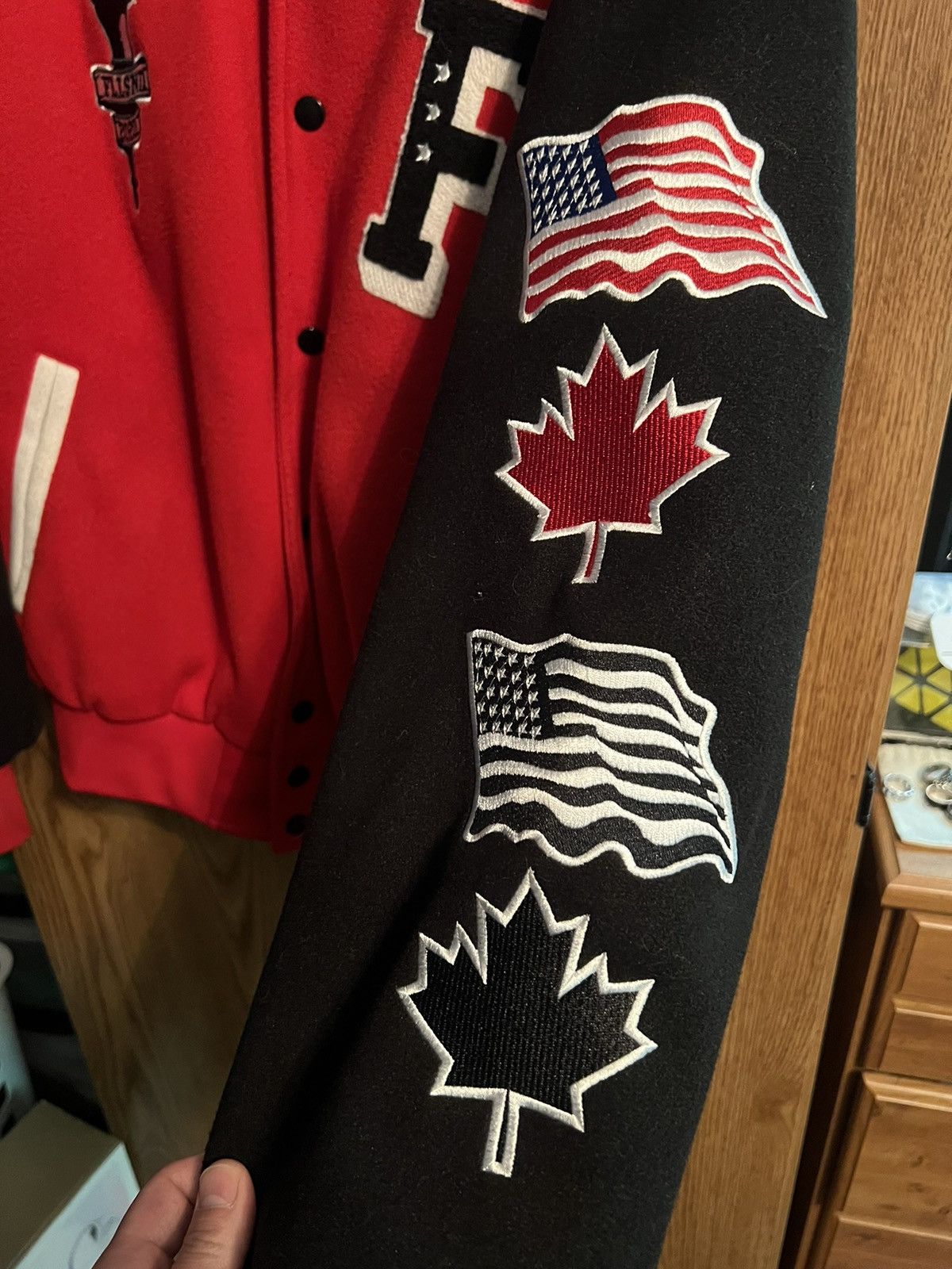 Full Send Full send red varsity jacket Size US M / EU 48-50 / 2 - 3 Thumbnail