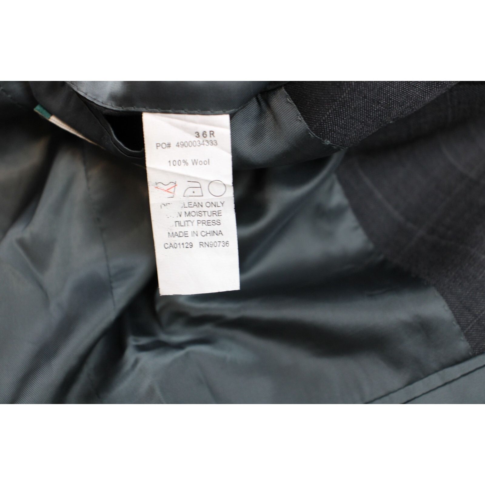Lauren Ralph Lauren Lauren Ralph Lauren Blazer Men 36R Gray Check 100% Wool Size 36R - 4 Thumbnail